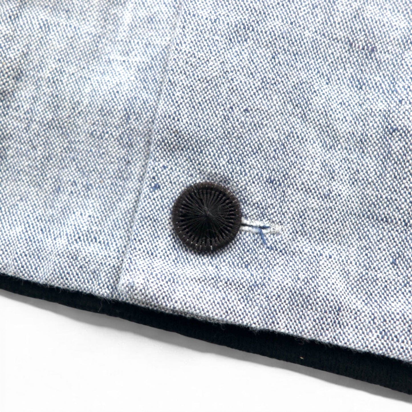 FRANK LEDER ドイツ製 リネン カーディガン ノーカラー ジャケット S グレー 0517080