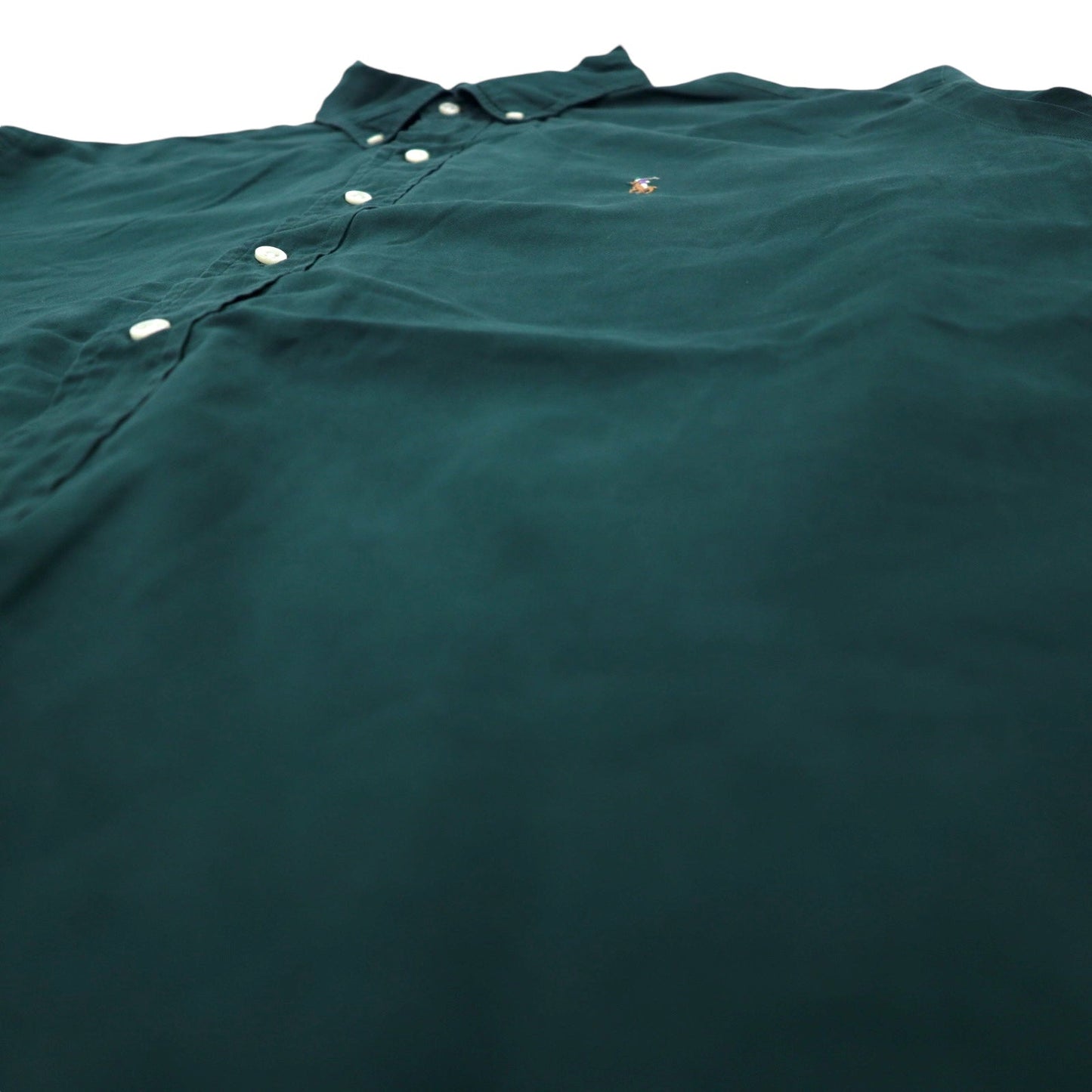 RALPH LAUREN 90年代 クラシックフィット ボタンダウンシャツ XXL グリーン コットン スモールポニー 刺繍