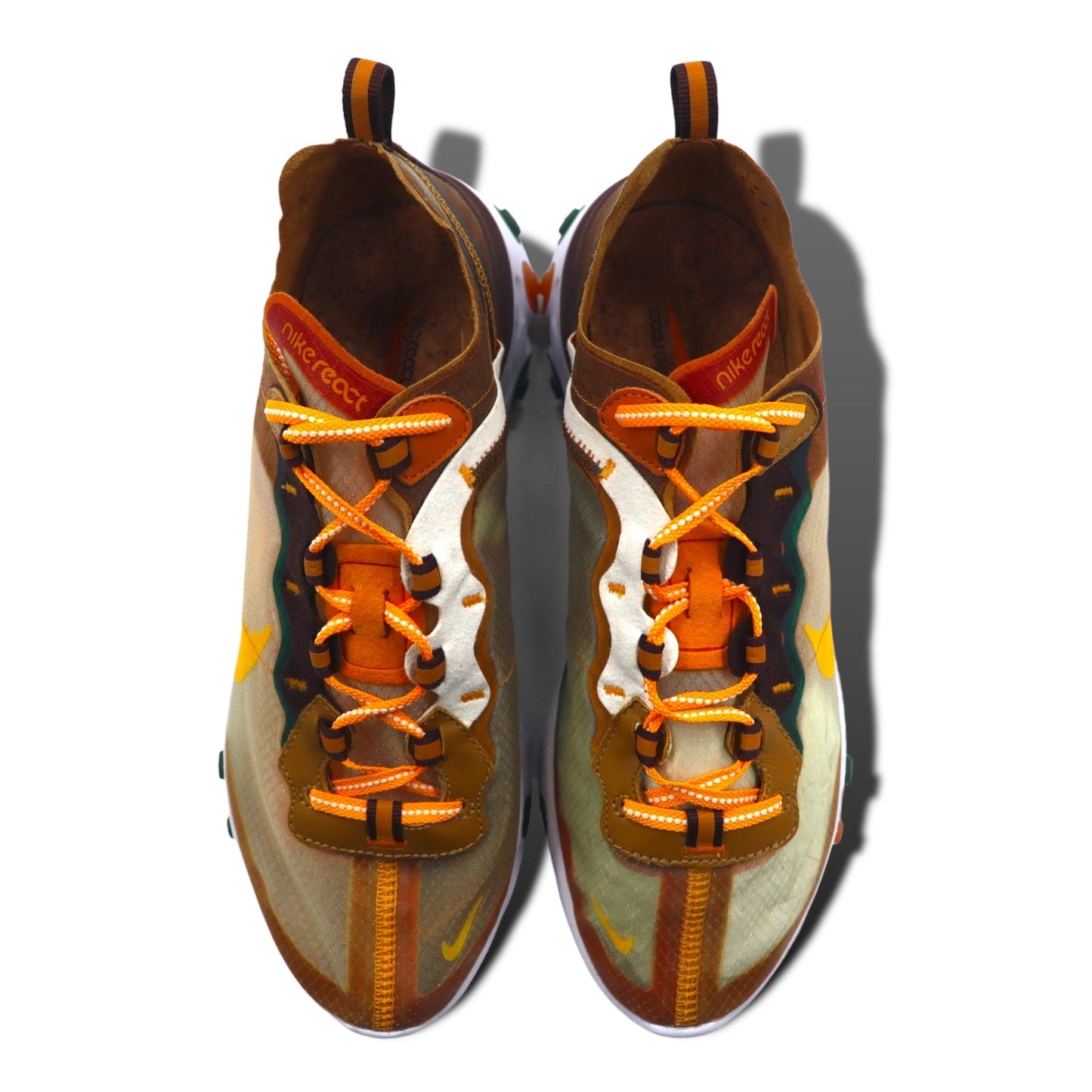 NIKE リアクトエレメント87 REACT ELEMENT 87 スニーカー 27cm オレンジ メッシュ PALE IVORY ORNG CJ6897-113