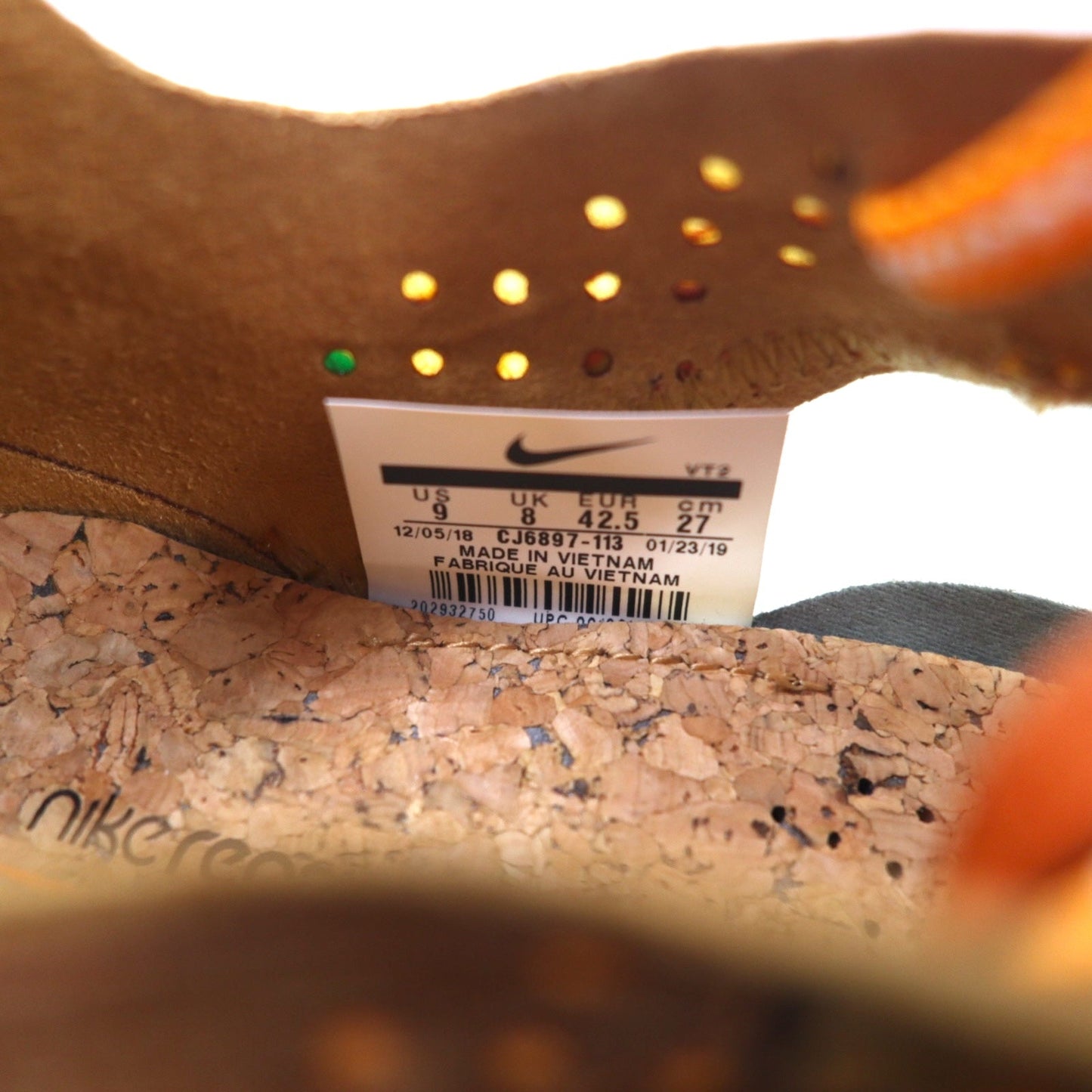 NIKE リアクトエレメント87 REACT ELEMENT 87 スニーカー 27cm オレンジ メッシュ PALE IVORY ORNG CJ6897-113