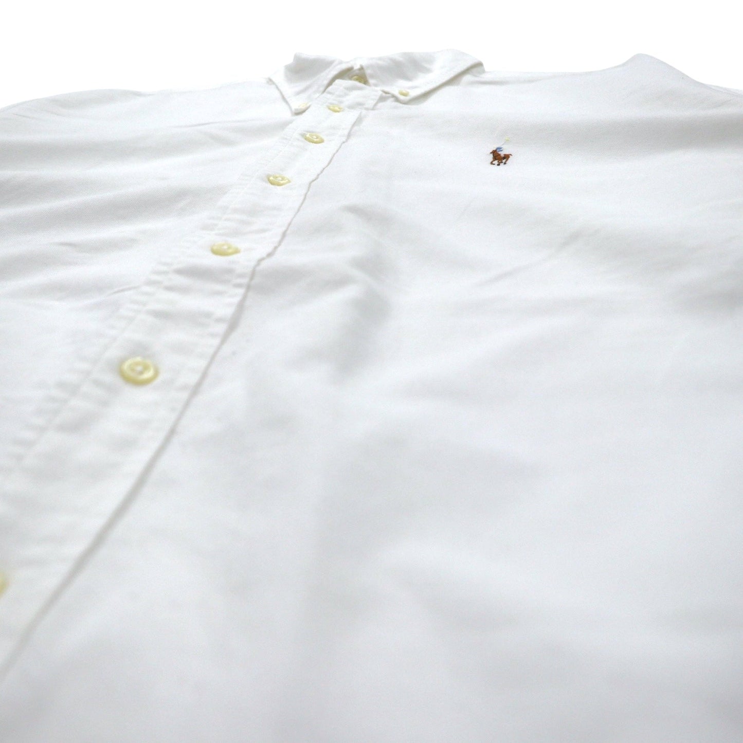 RALPH LAUREN 90年代 YARMOUTH オックスフォード ボタンダウンシャツ XL ホワイト コットン スモールポニー 刺繍 ジャマイカ製
