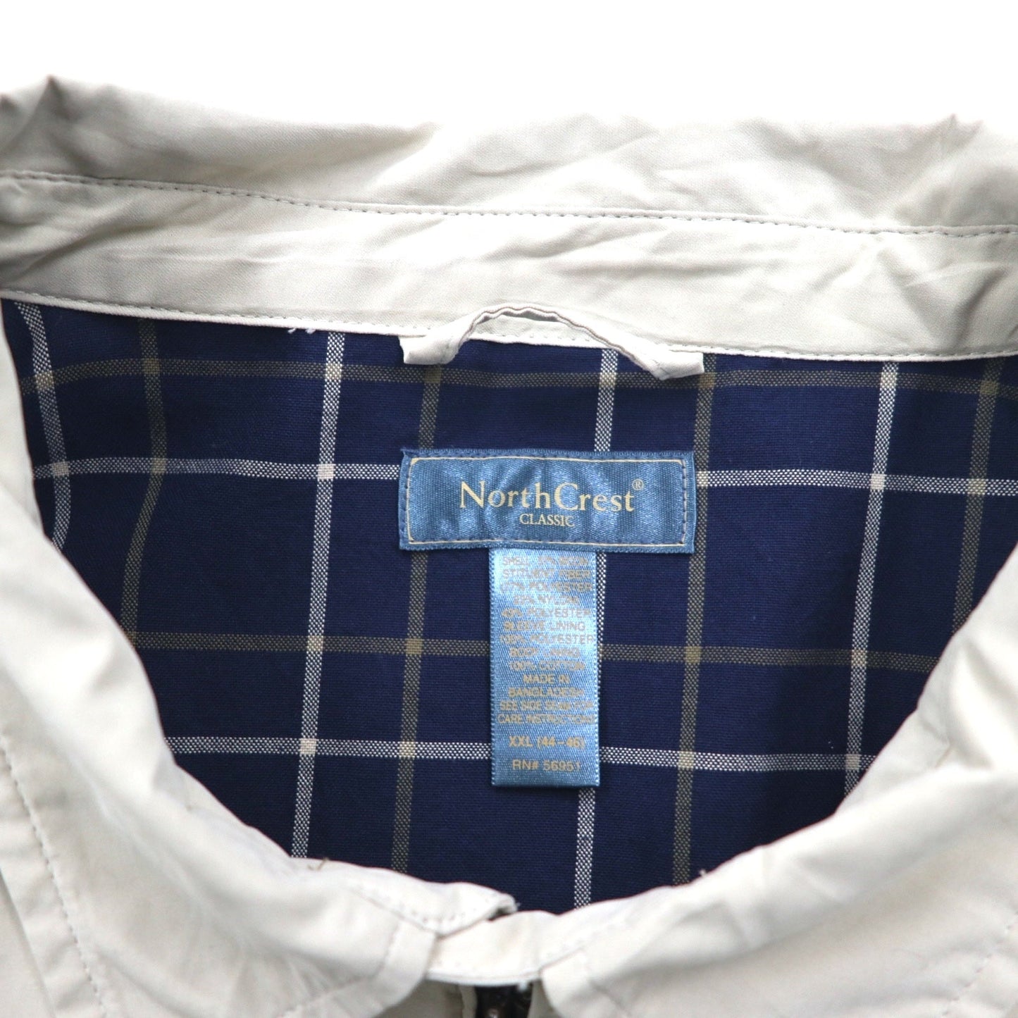 North Crest スウィングトップ XXL ベージュ ポリエステル 裏地チェック