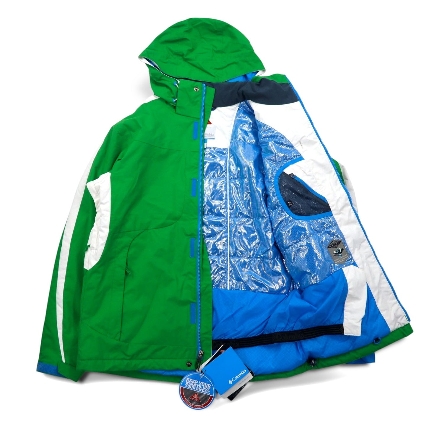 Columbia オムニヒート OMNI-HEAT マウンテンパーカー M グリーン オムニテック OMNI-TECH 防水 CUBIST 2.0 JACKET SM4010-010 未使用品