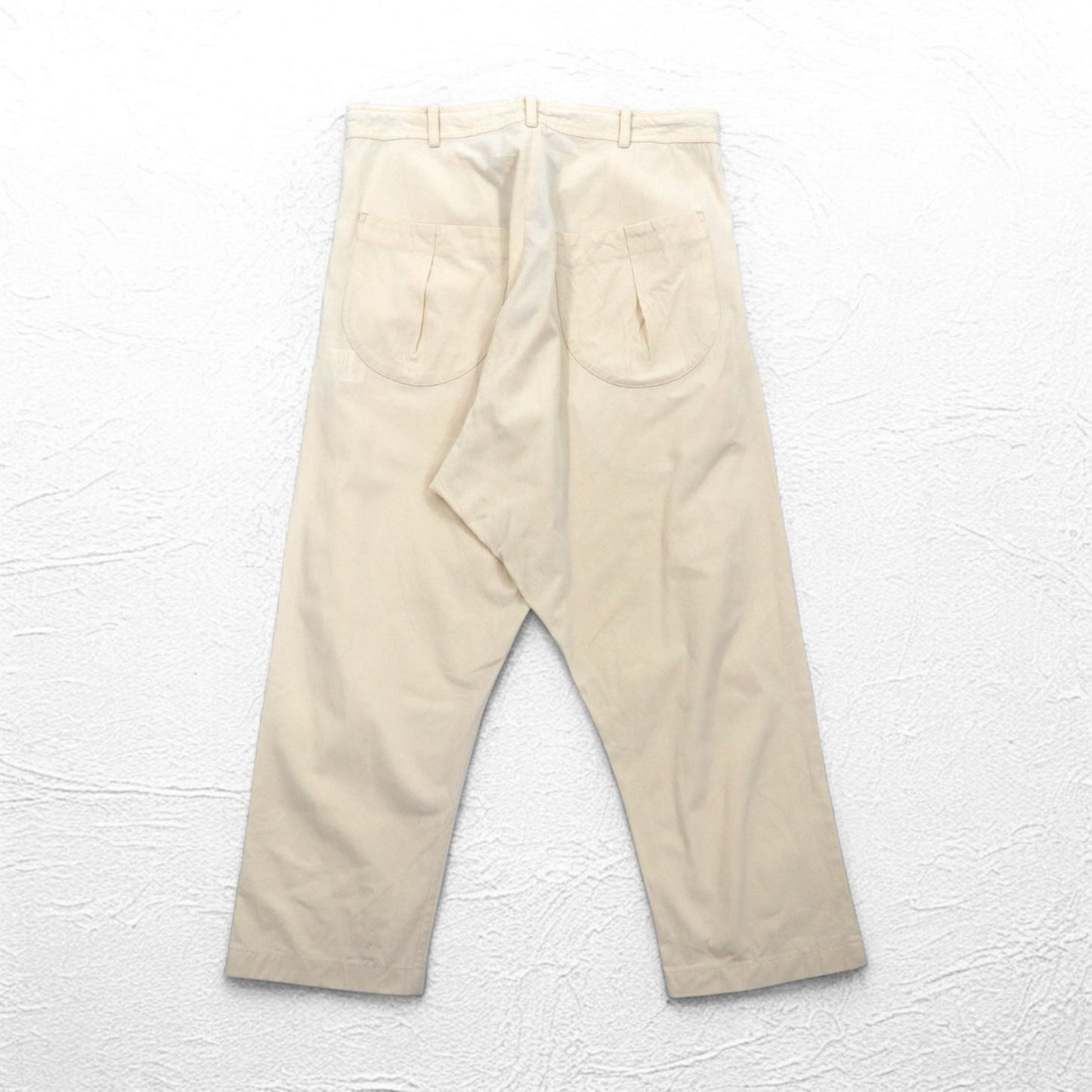 O project ワイド サルエル パンツ REGULAR FIT TROUSERS トラウザーズ S コットン ベージュ 日本製