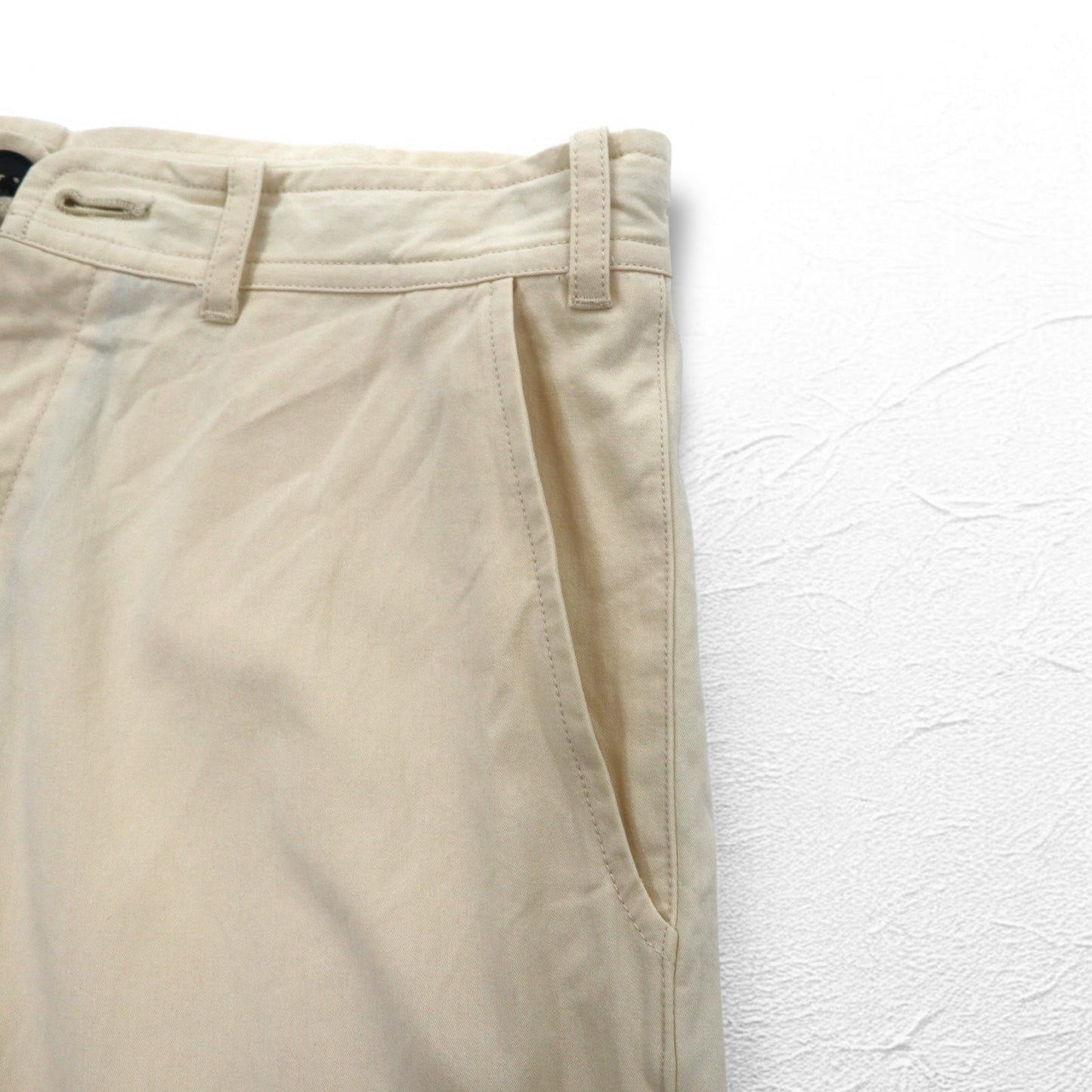 O project ワイド サルエル パンツ REGULAR FIT TROUSERS トラウザーズ S コットン ベージュ 日本製