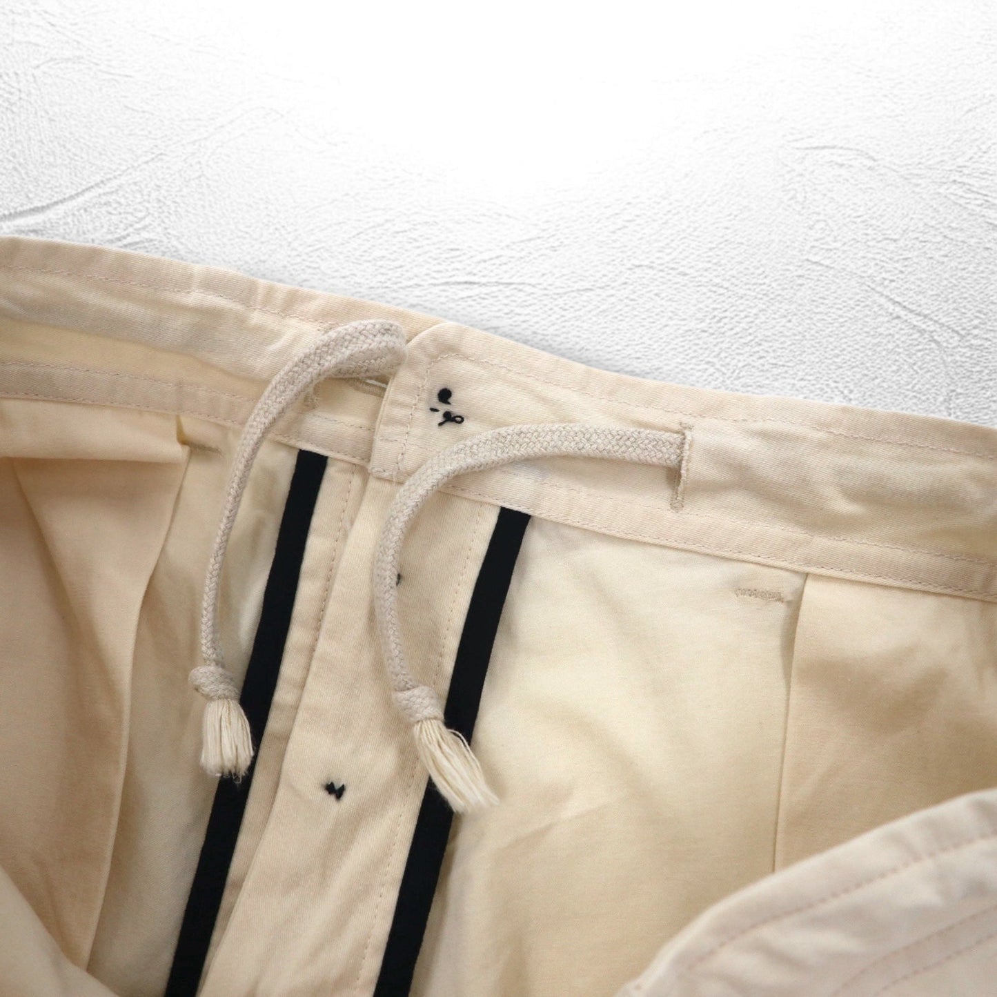 O project ワイド サルエル パンツ REGULAR FIT TROUSERS トラウザーズ S コットン ベージュ 日本製