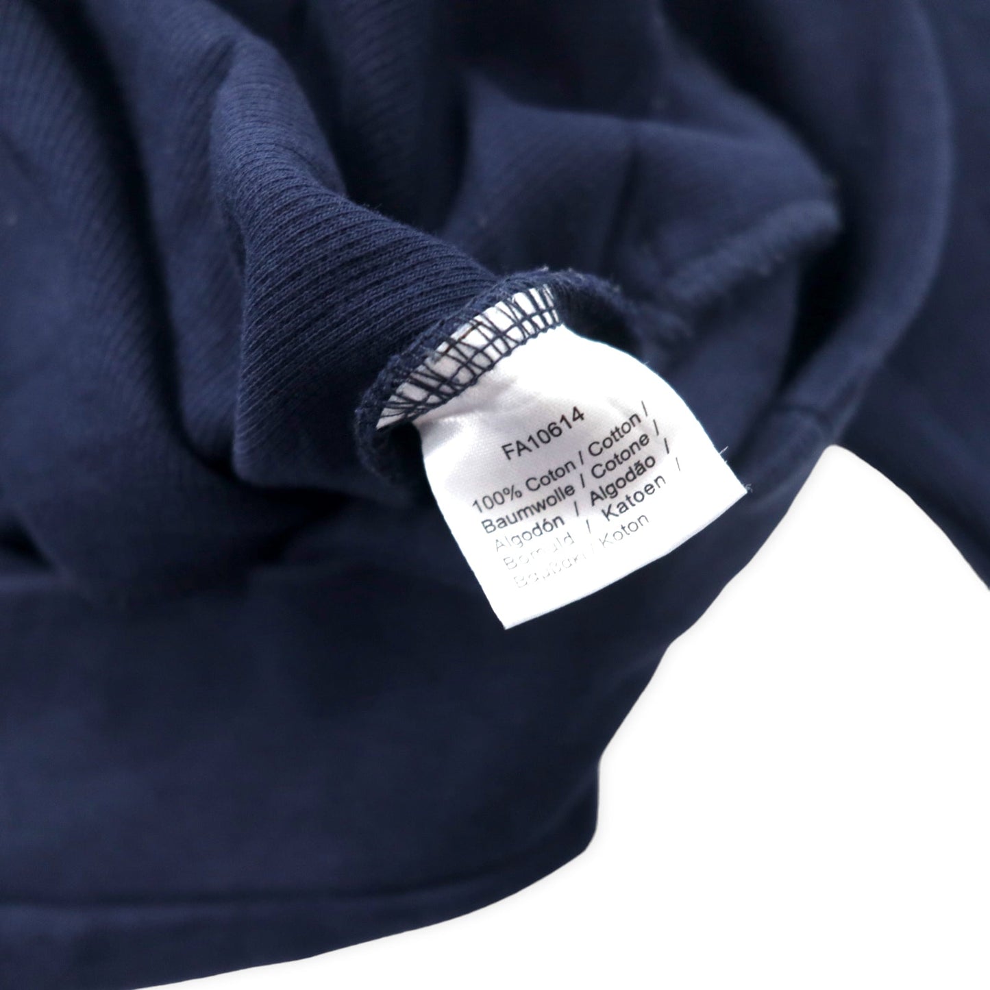 LACOSTE ハイネック ハーフジップ スウェット L ネイビー コットン ワンポイントロゴ