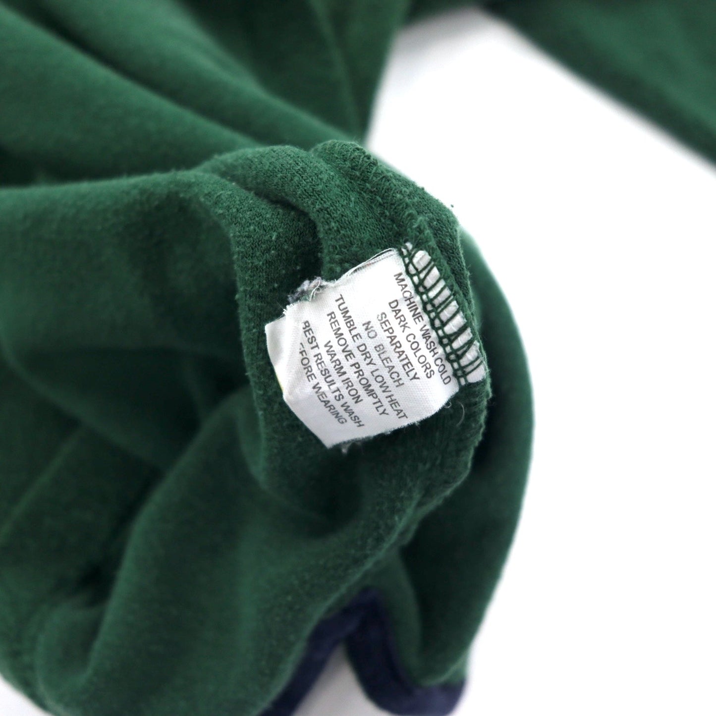 CHAPS RALPH LAUREN 90年代 リブライン パイル スウェット L グリーン コットン ワンポイント 刺繍