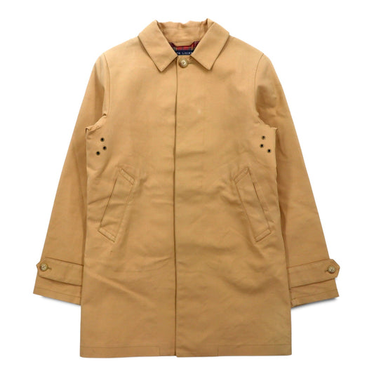 RALPH LAUREN 90年代 ゴム引き ステンカラーコート S ベージュ 防水 チェックライナー