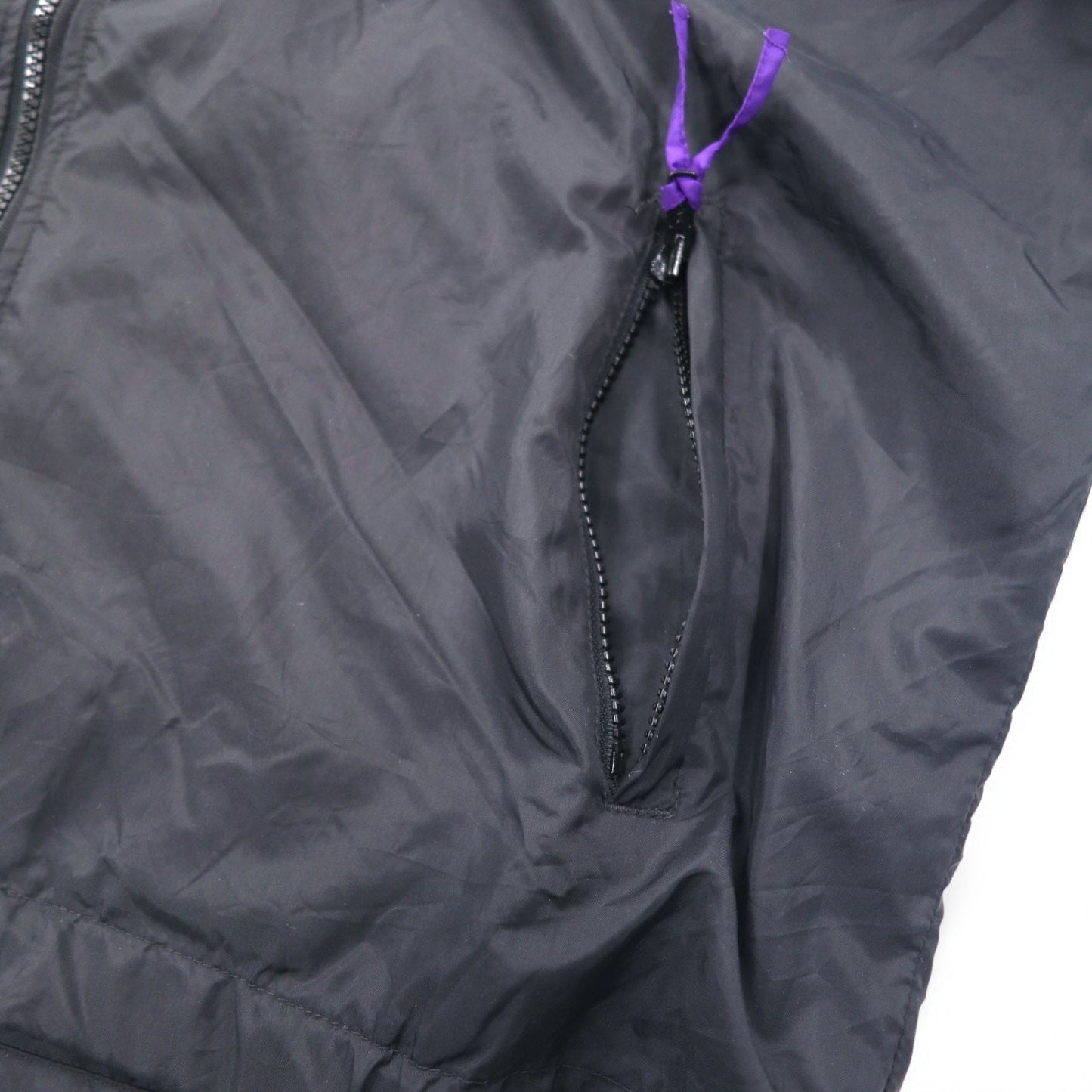 JC PENNEY 90年代 ナイロン トレーニングジャケット L ブラック メッシュライナー フード収納式 USA OLYMPIC