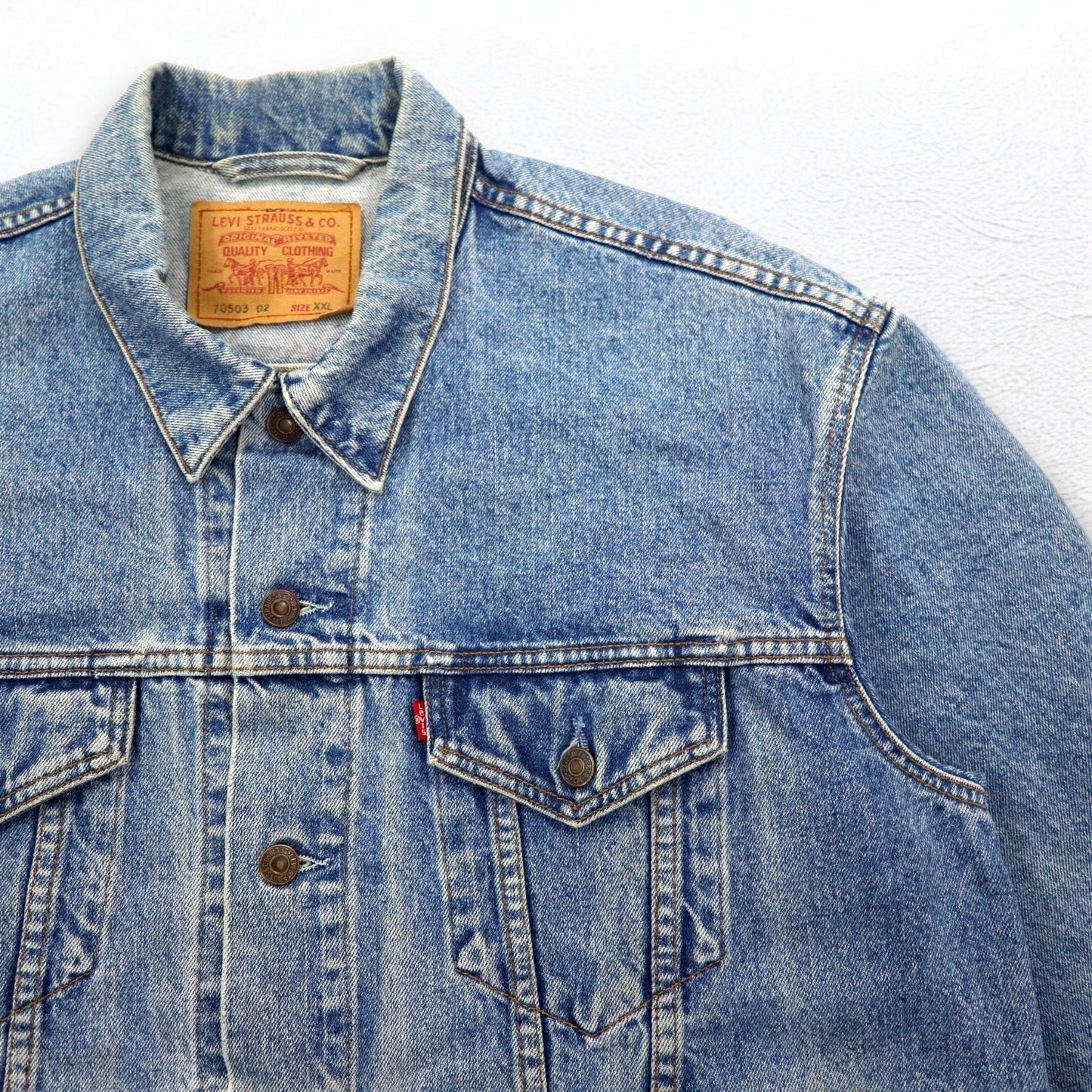 Levi's クロアチア製 90年代 ユーロモデル 70503 デニムジャケット Gジャン 2XL インディゴ ブルー