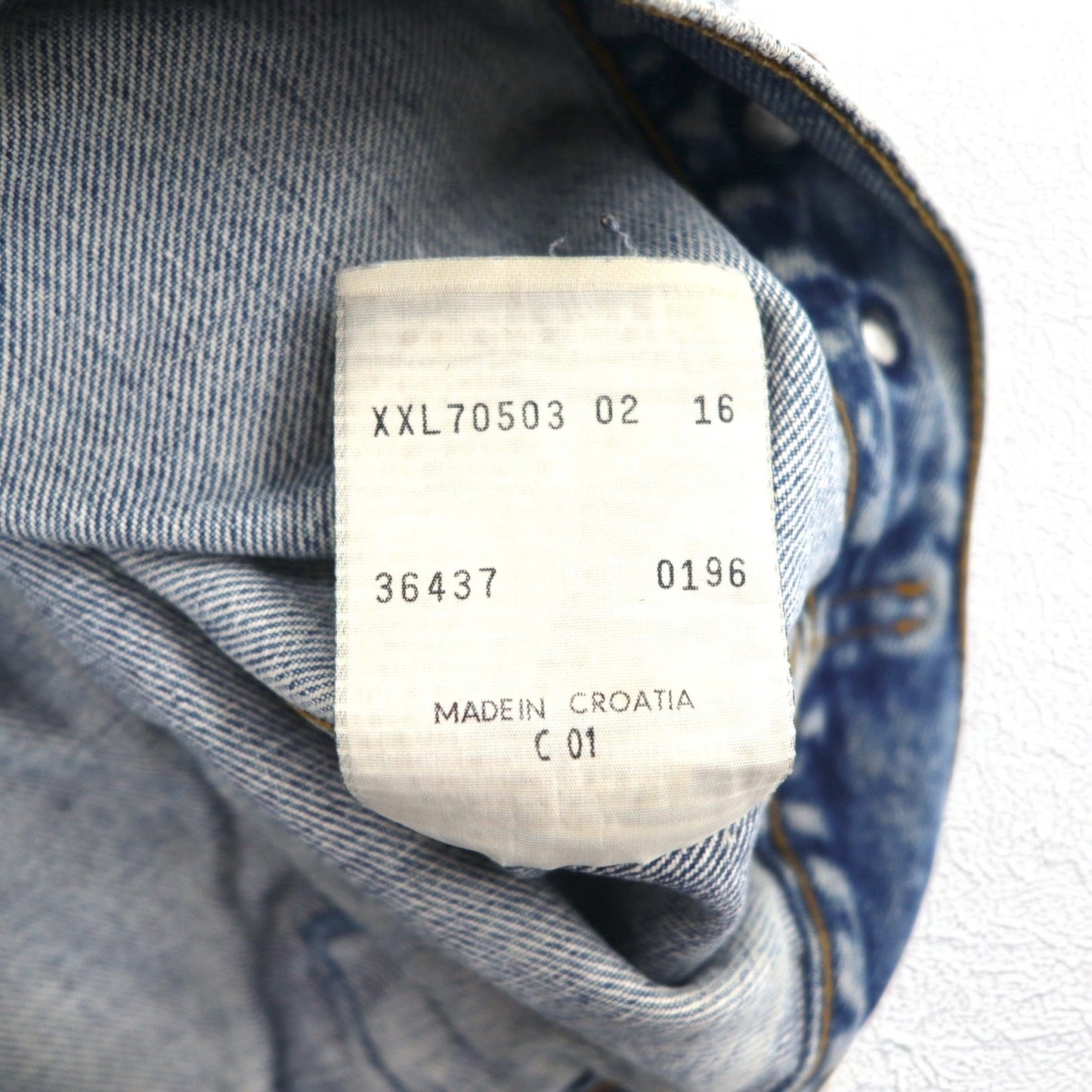 Levi's クロアチア製 90年代 ユーロモデル 70503 デニムジャケット Gジャン 2XL インディゴ ブルー
