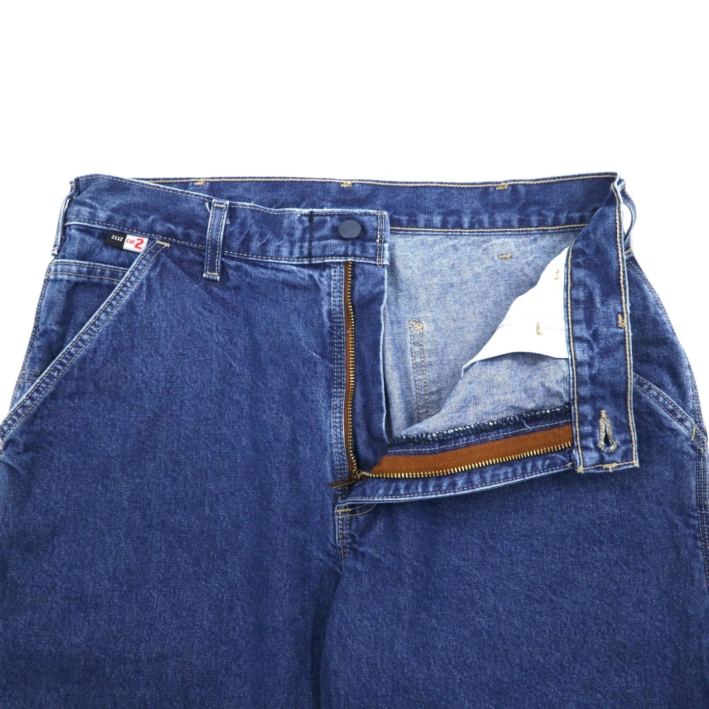 carhartt FR デニム ペインターパンツ 34 ブルー コットン CAT2 FRB13-DNM メキシコ製