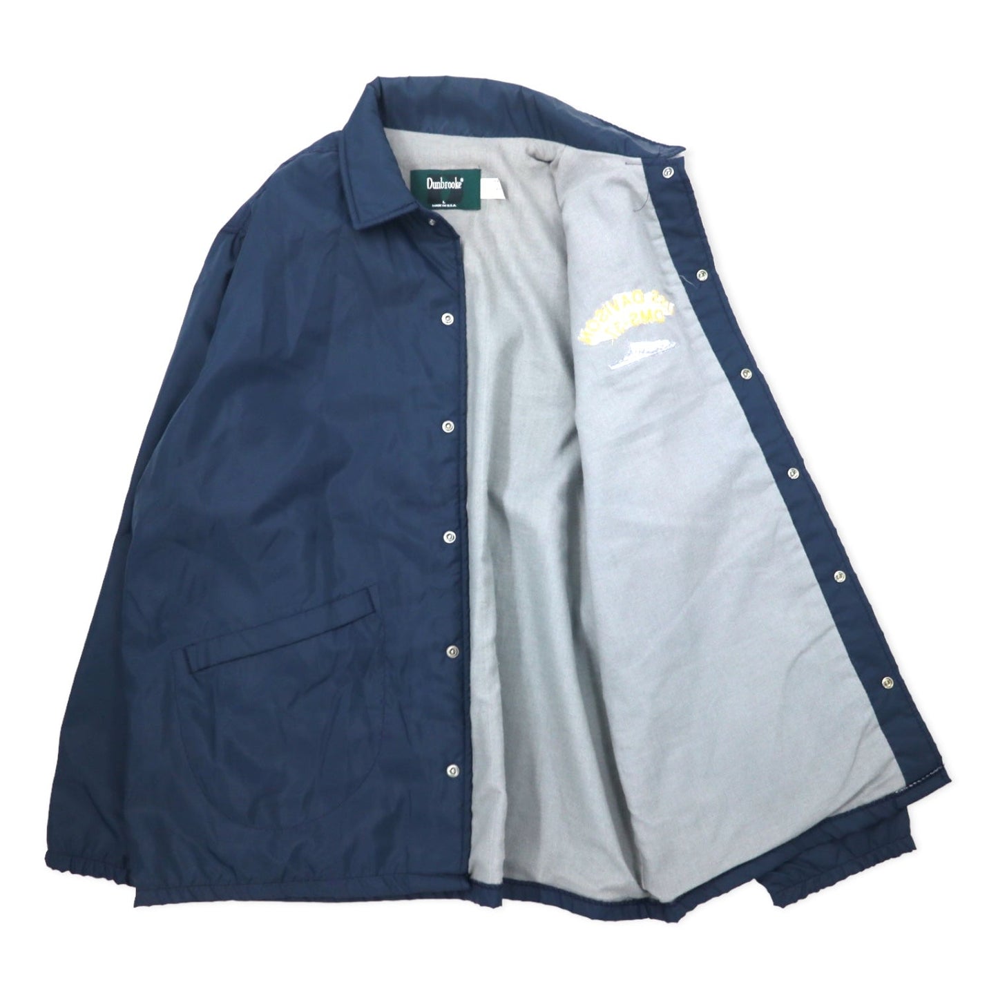 Dunbrooke USA製 90年代 コーチジャケット L ネイビー ナイロン USS DAVISON