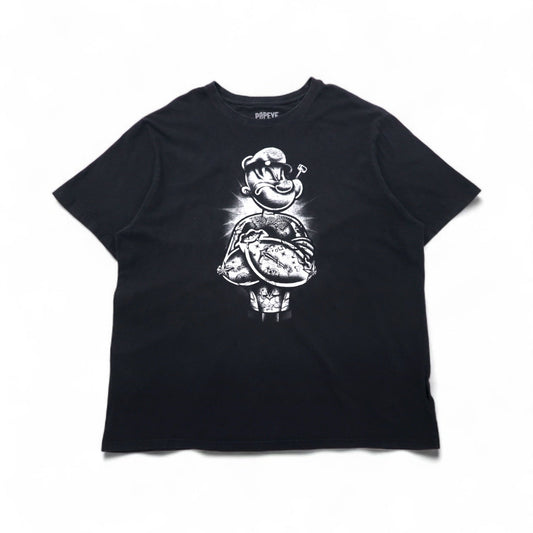 POPEYE ポパイ ビッグサイズ Tシャツ 2XL ブラック キャラクター コットン ホンジュラス製