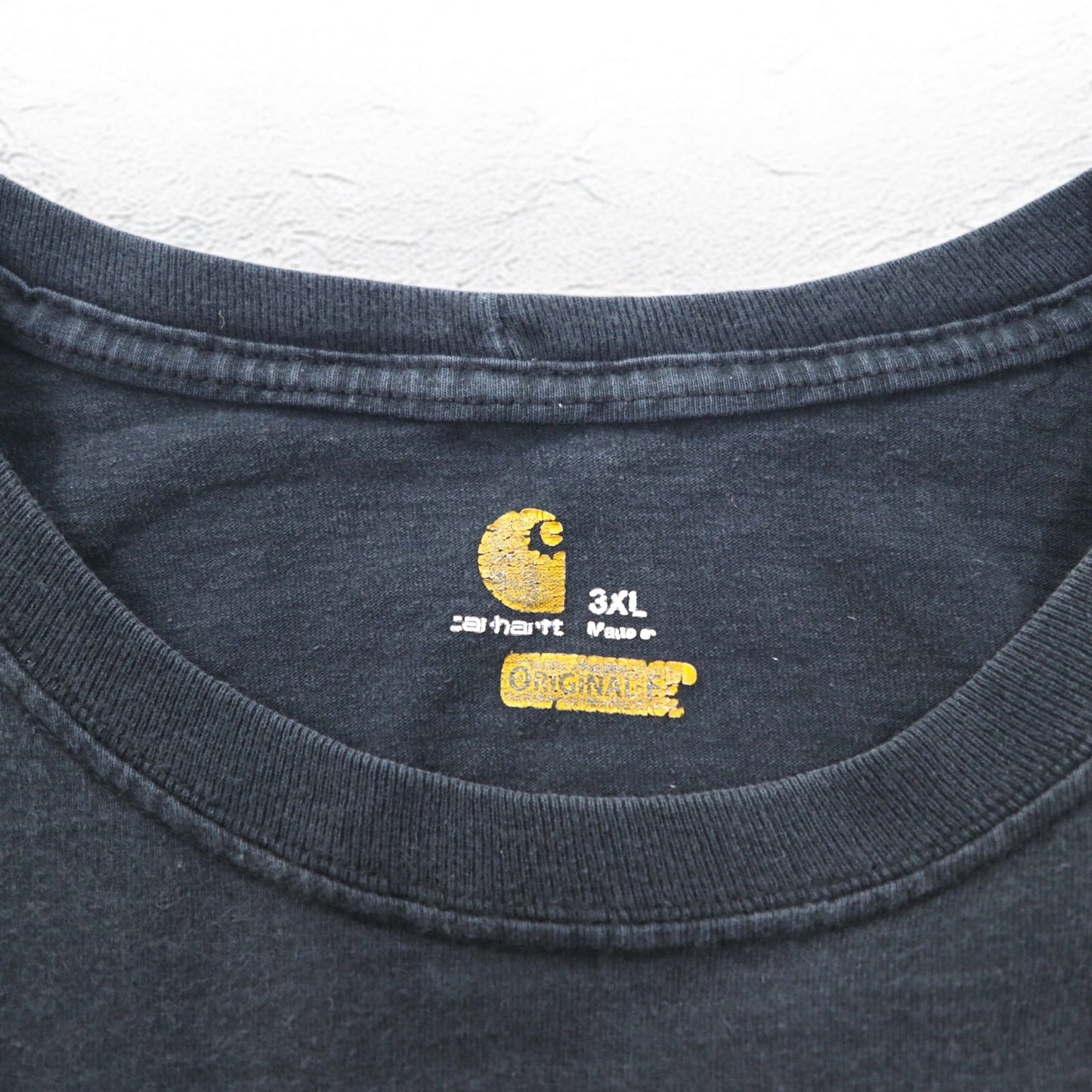 carhartt ロングスリーブ Tシャツ ロンT 3XL ORIGINAL FIT ブラック コットン ビッグサイズ
