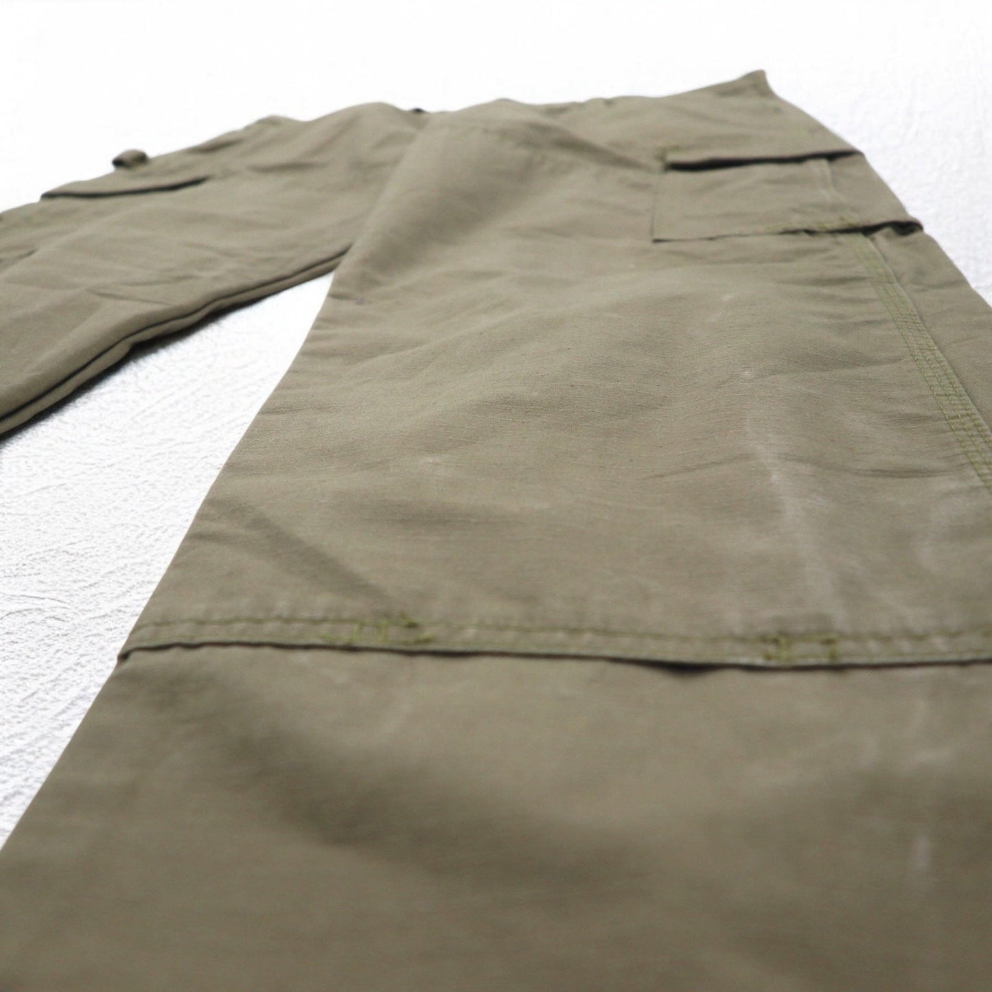 Wrangler WORKWEAR リップストップ カーゴパンツ XL カーキ コットン 10WMWR1BR