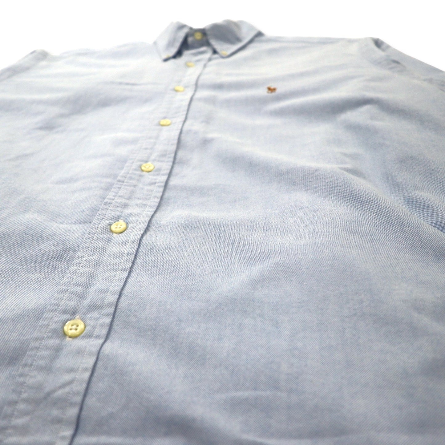 Ralph Lauren オックスフォード ボタンダウンシャツ 15 1/2-32 ブルー コットン スモールポニー刺繍 YARMOUTH