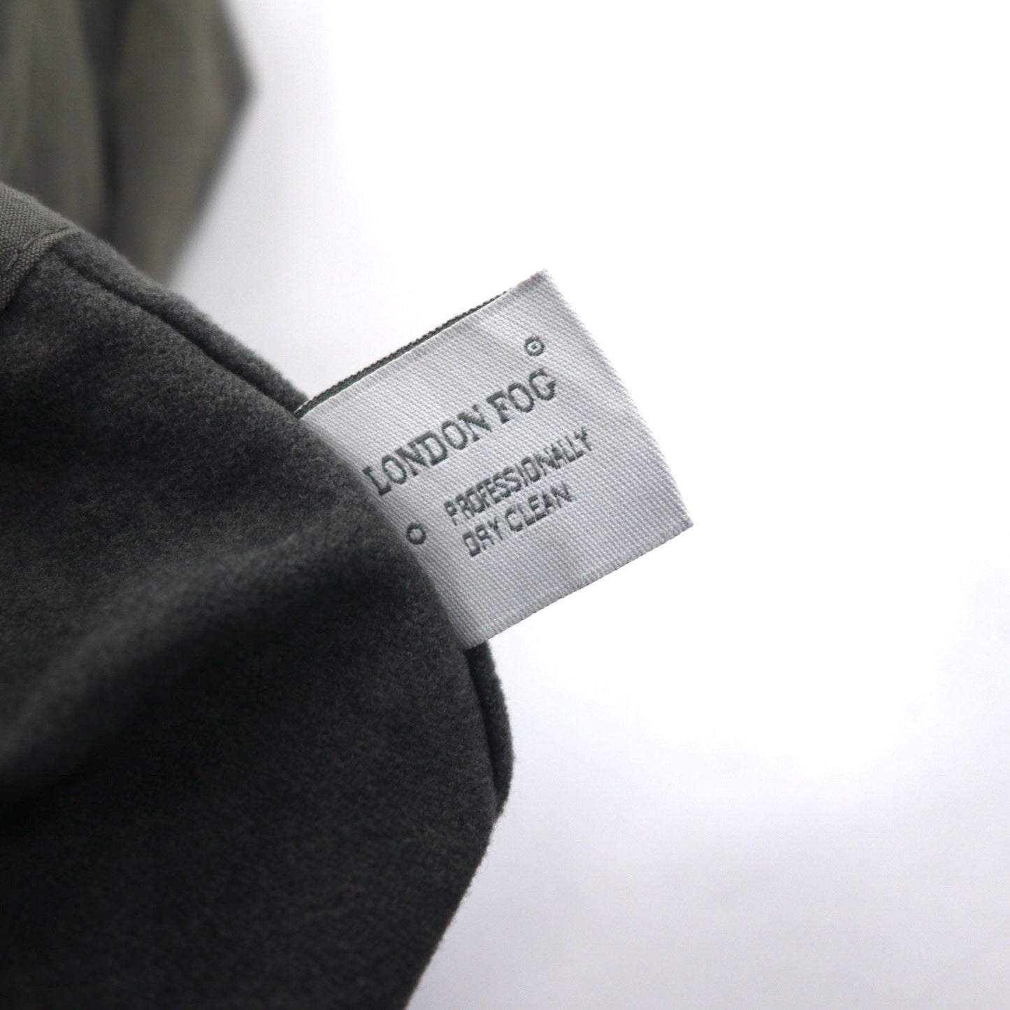 LONDON FOG ステンカラーコート XL グレー ポリエステル コットン ライナー着脱式