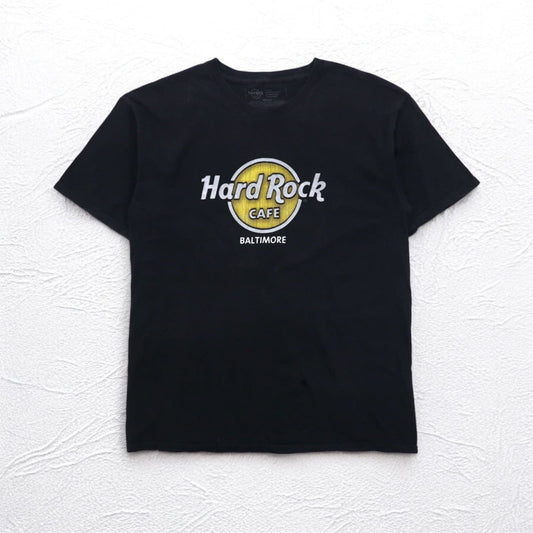 Hard Rock CAFE ロゴプリント Tシャツ L ブラック コットン BALTIMORE メキシコ製
