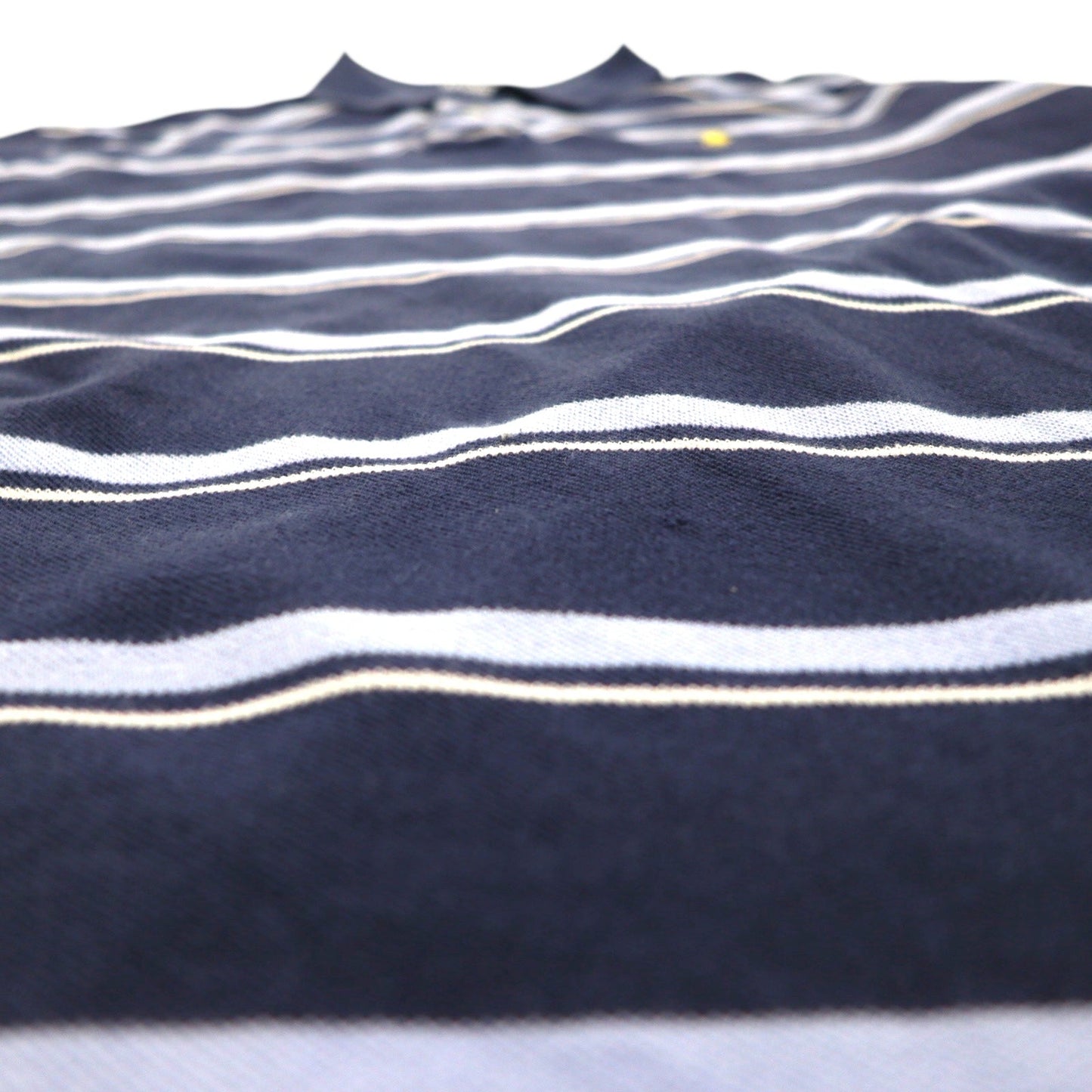 Polo by Ralph Lauren 90年代 ボーダー ポロシャツ 2XL ネイビー ブルー コットン 鹿の子 スモールポニー刺繍