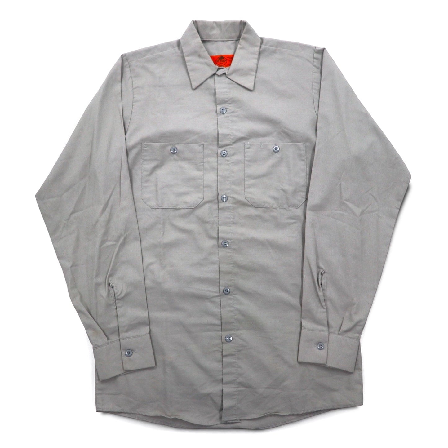 RED KAP ワークシャツ S グレー ポリエステル コットン フロントポケット ホンジュラス製