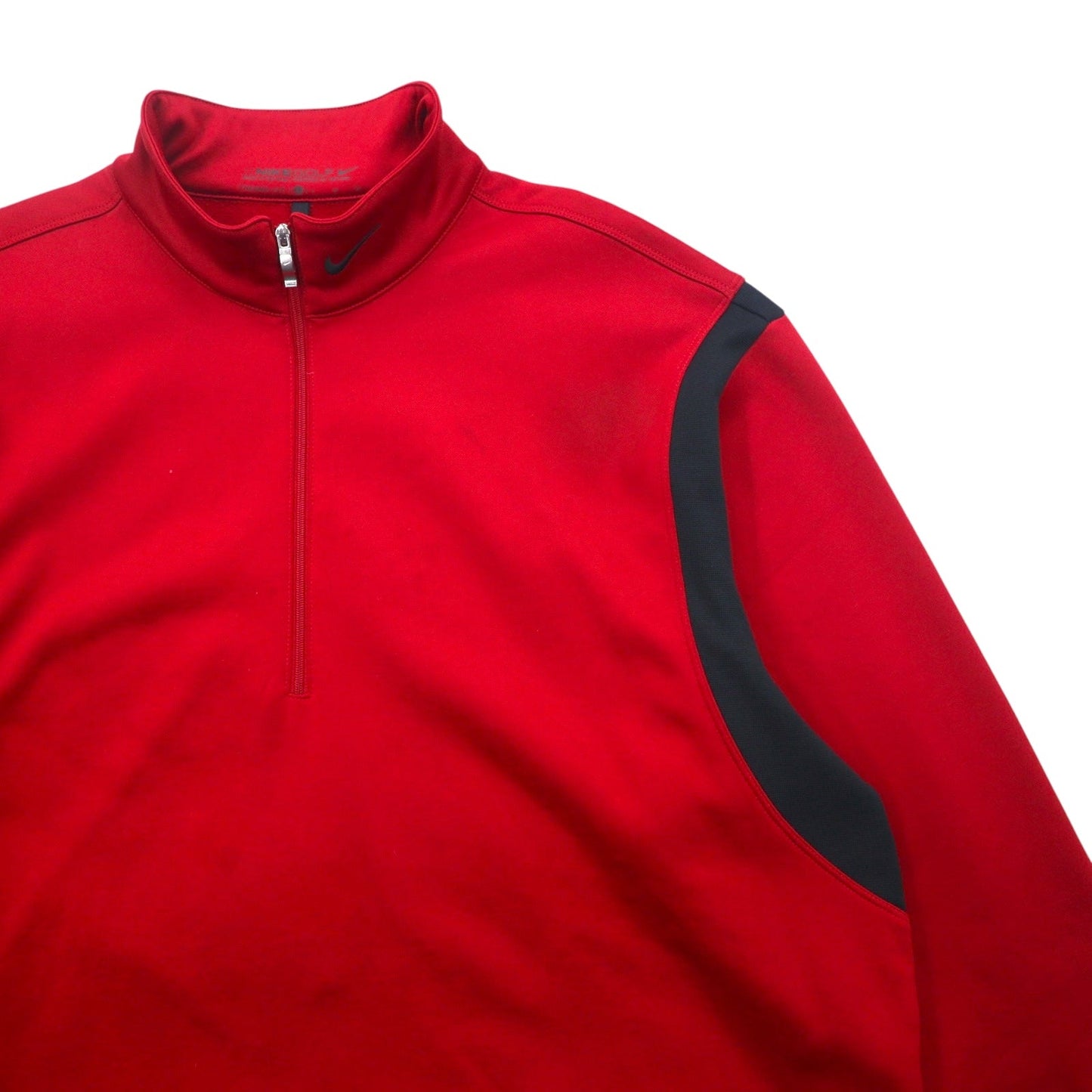 NIKE GOLF ハーフジップ トラックジャケット ジャージ L レッド 1/4 Zip Therma-Fit Pullover Fleece Jacket 381259-651