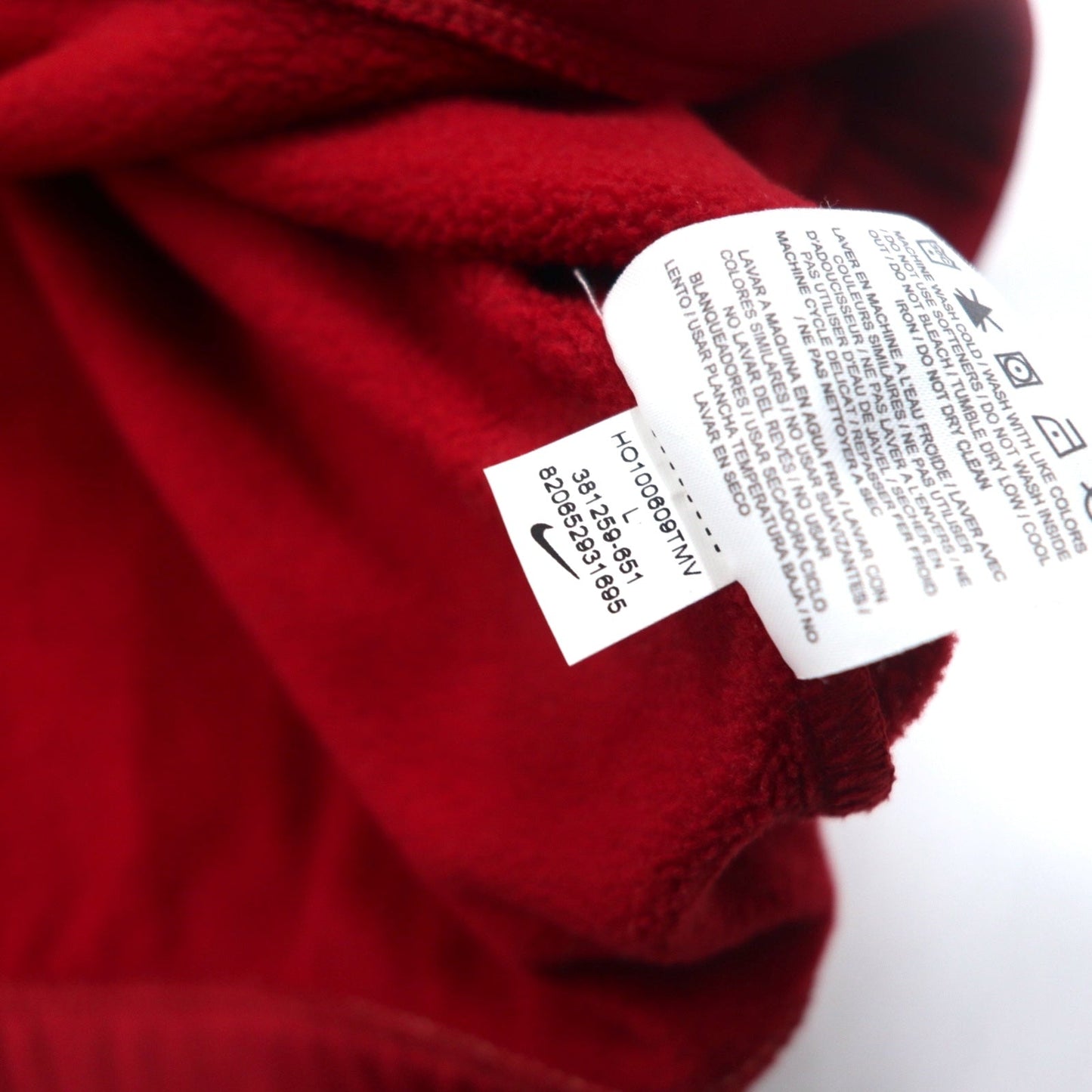 NIKE GOLF ハーフジップ トラックジャケット ジャージ L レッド 1/4 Zip Therma-Fit Pullover Fleece Jacket 381259-651