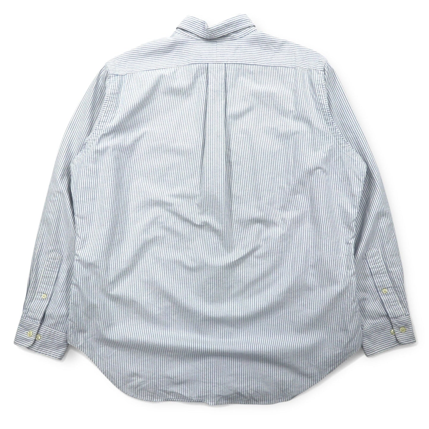Ralph Lauren 90年代 CLASSIC FIT オックスフォード ボタンダウンシャツ XL ブルー ホワイト ストライプ スモールポニー刺繍