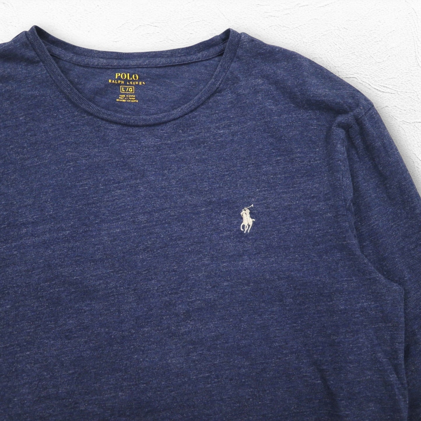 POLO RALPH LAUREN ロングスリーブ Tシャツ ロンT L ネイビー コットン スモールポニー刺繍