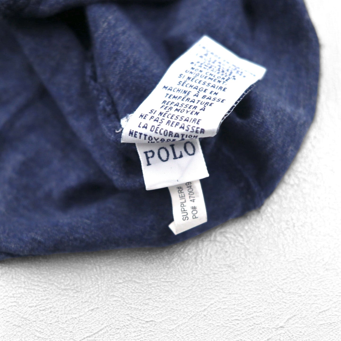 POLO RALPH LAUREN ロングスリーブ Tシャツ ロンT L ネイビー コットン スモールポニー刺繍