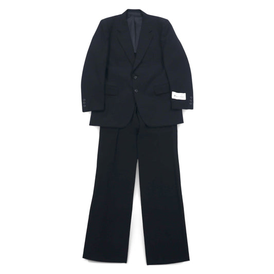 Vintage 90s Japan Made Black Suit Kodama Formal 2B スーツ セットアップ S ブラック ウール 羊毛 日本製 未使用品