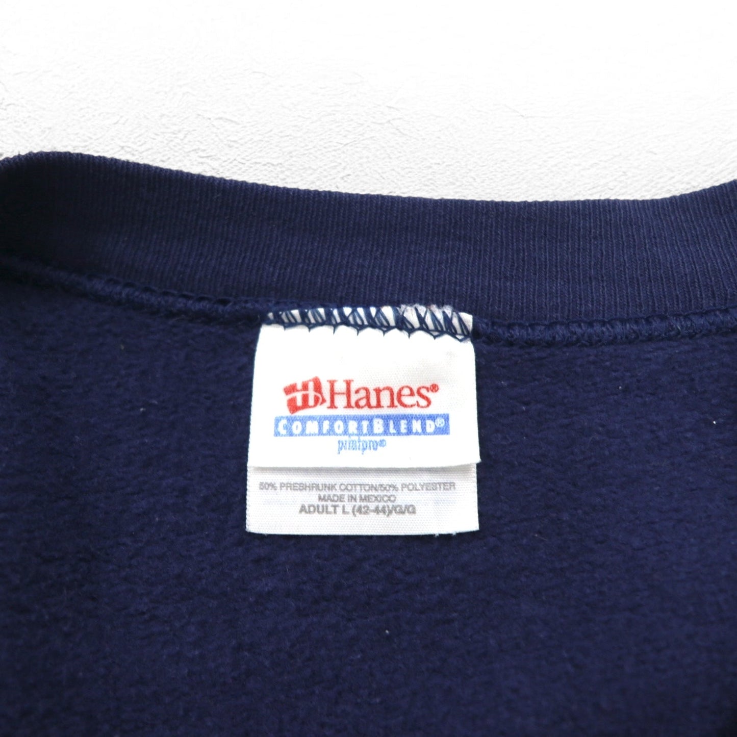 Hanes リメイク スウェット カーディガン L ネイビー コットン DAVIS BLUE DEVILS メキシコ製