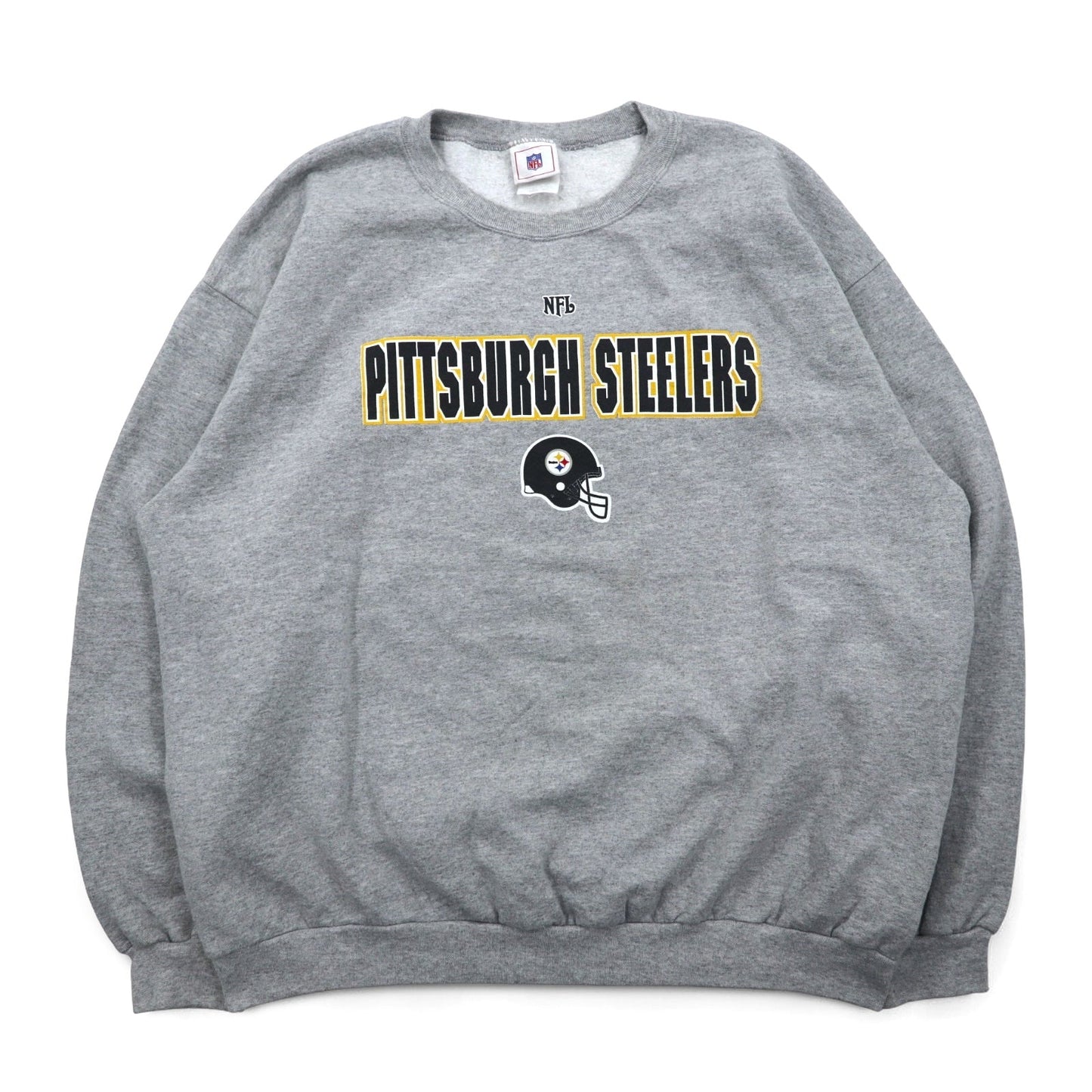 NFL 90年代 クルーネック スウェット XL グレー プリント PITTSBURGH STEELERS メキシコ製