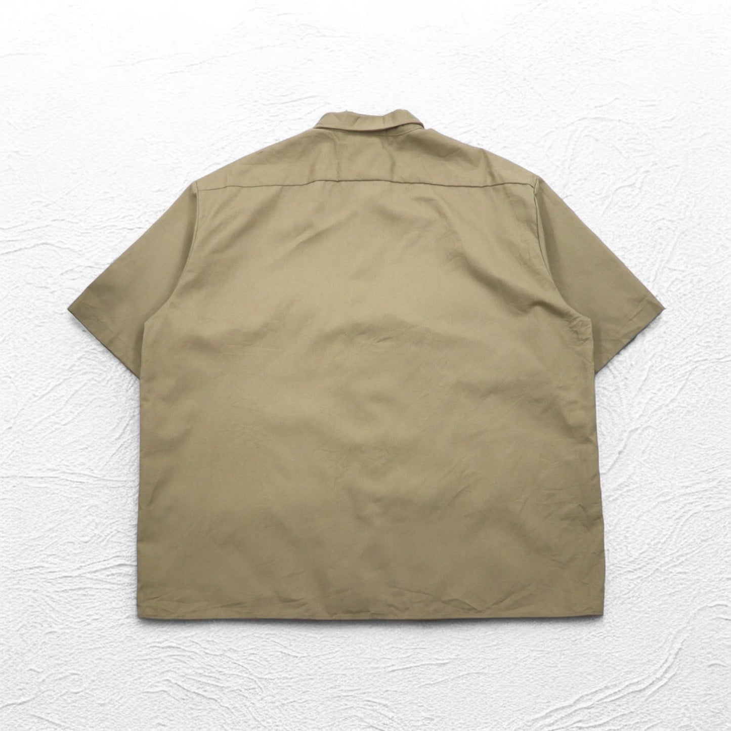 Dickies 半袖 チノ ワークシャツ 3XL ベージュ 胸ポケット ビッグサイズ ホンジュラス製