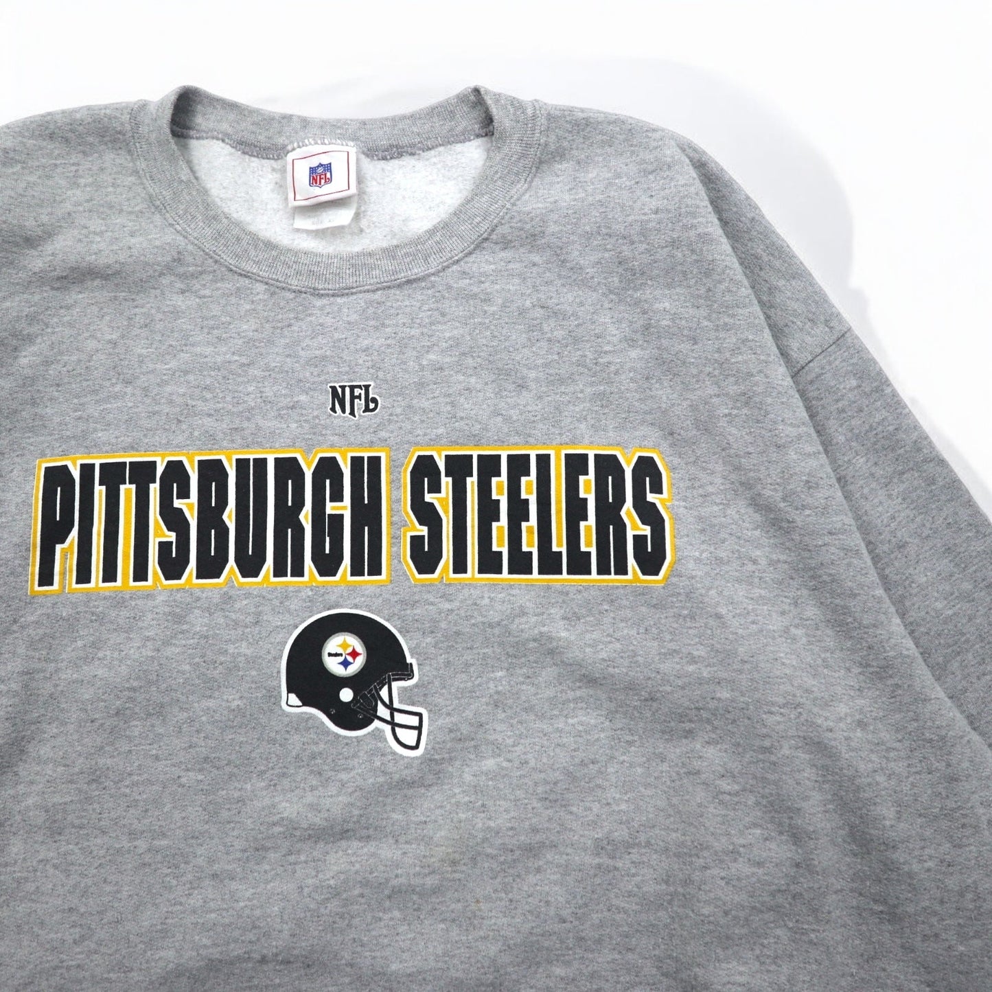 NFL 90年代 クルーネック スウェット XL グレー プリント PITTSBURGH STEELERS メキシコ製