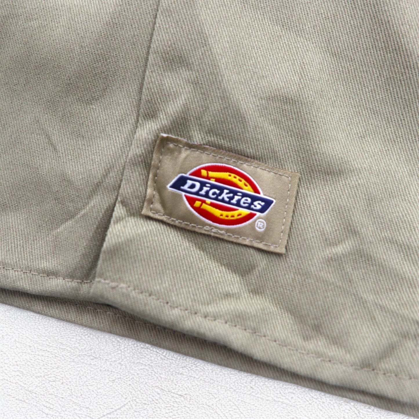 Dickies 半袖 チノ ワークシャツ 3XL ベージュ 胸ポケット ビッグサイズ ホンジュラス製