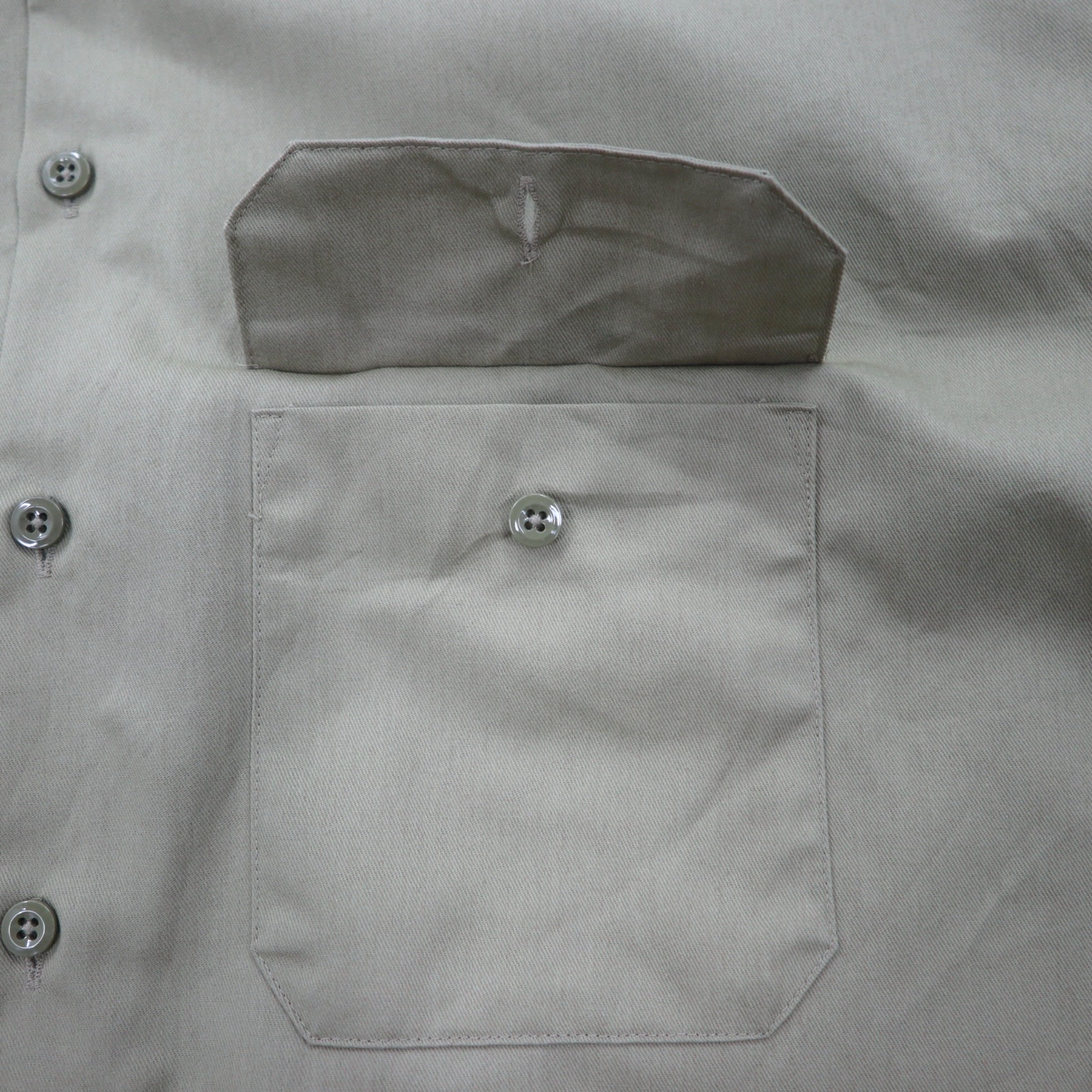 Dickies 半袖 チノ ワークシャツ 3XL ベージュ 胸ポケット ビッグサイズ ホンジュラス製