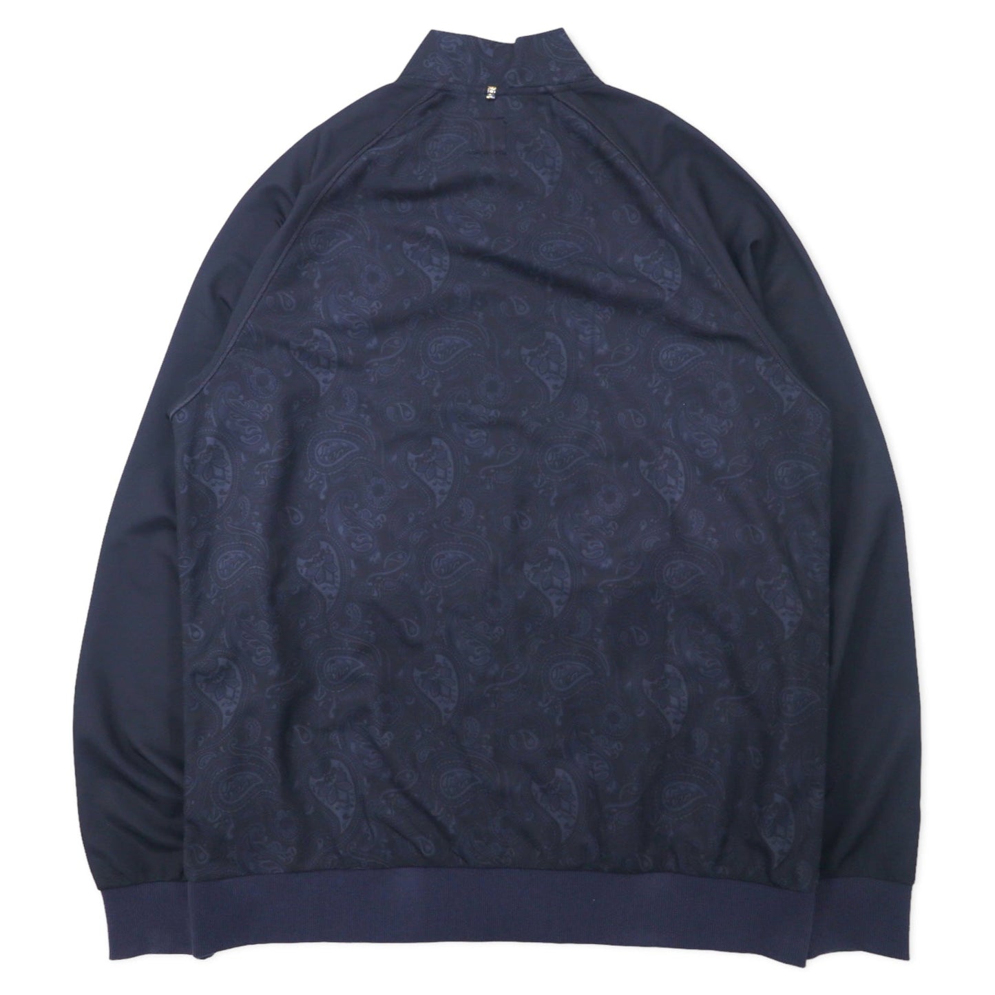 PRETTY GREEN ペイズリー柄 トラックジャケット ジャージ 4 ネイビー ポリエステル ワンポイントロゴ