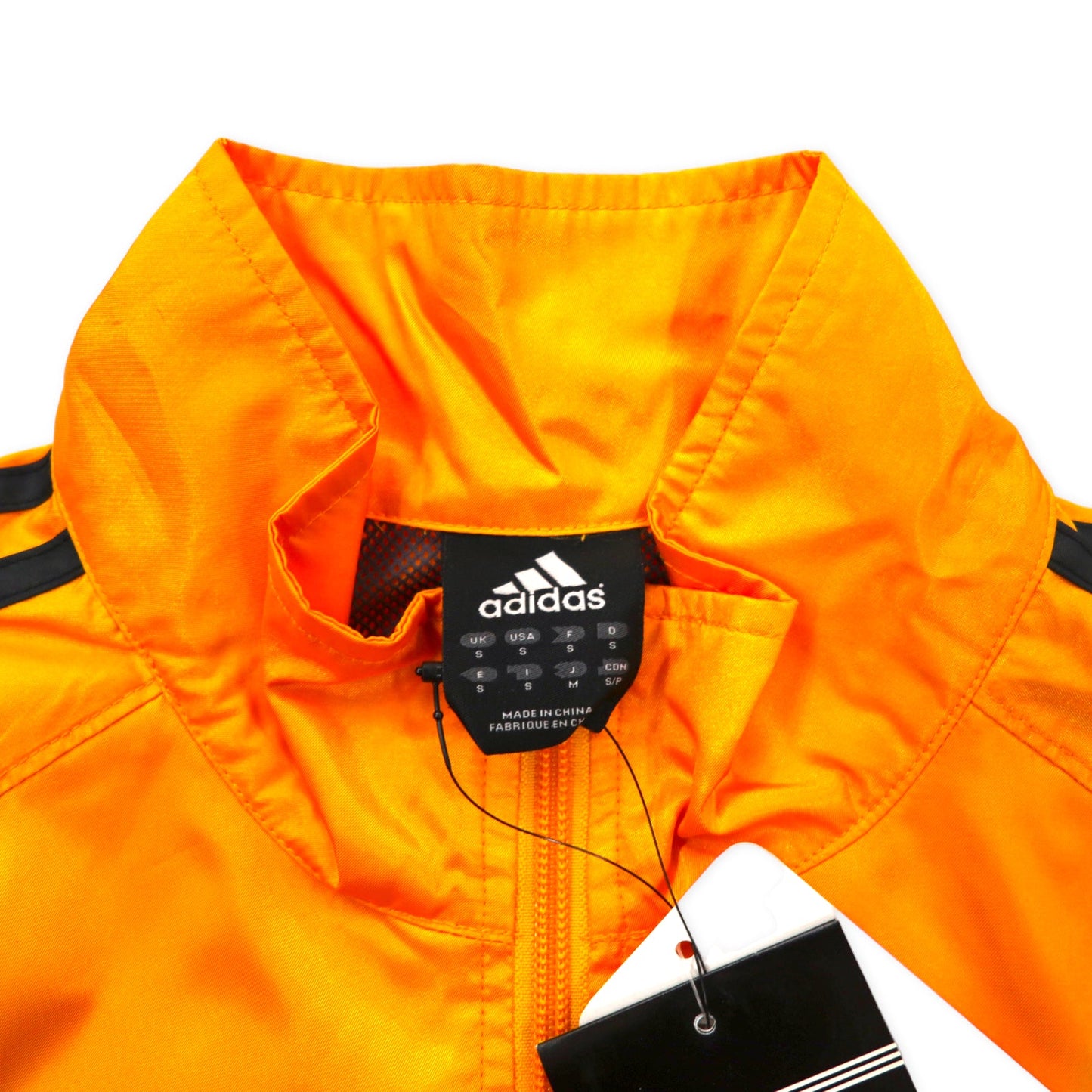 adidas 00年代 トラックジャケット ジャージ M オレンジ ポリエステル 3ストライプ 未使用品