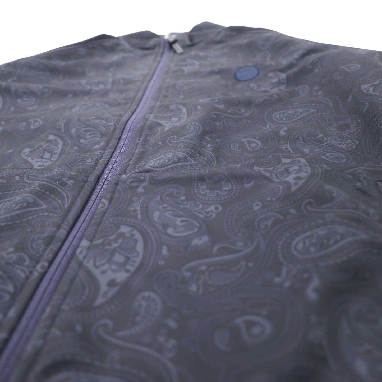 PRETTY GREEN ペイズリー柄 トラックジャケット ジャージ 4 ネイビー ポリエステル ワンポイントロゴ