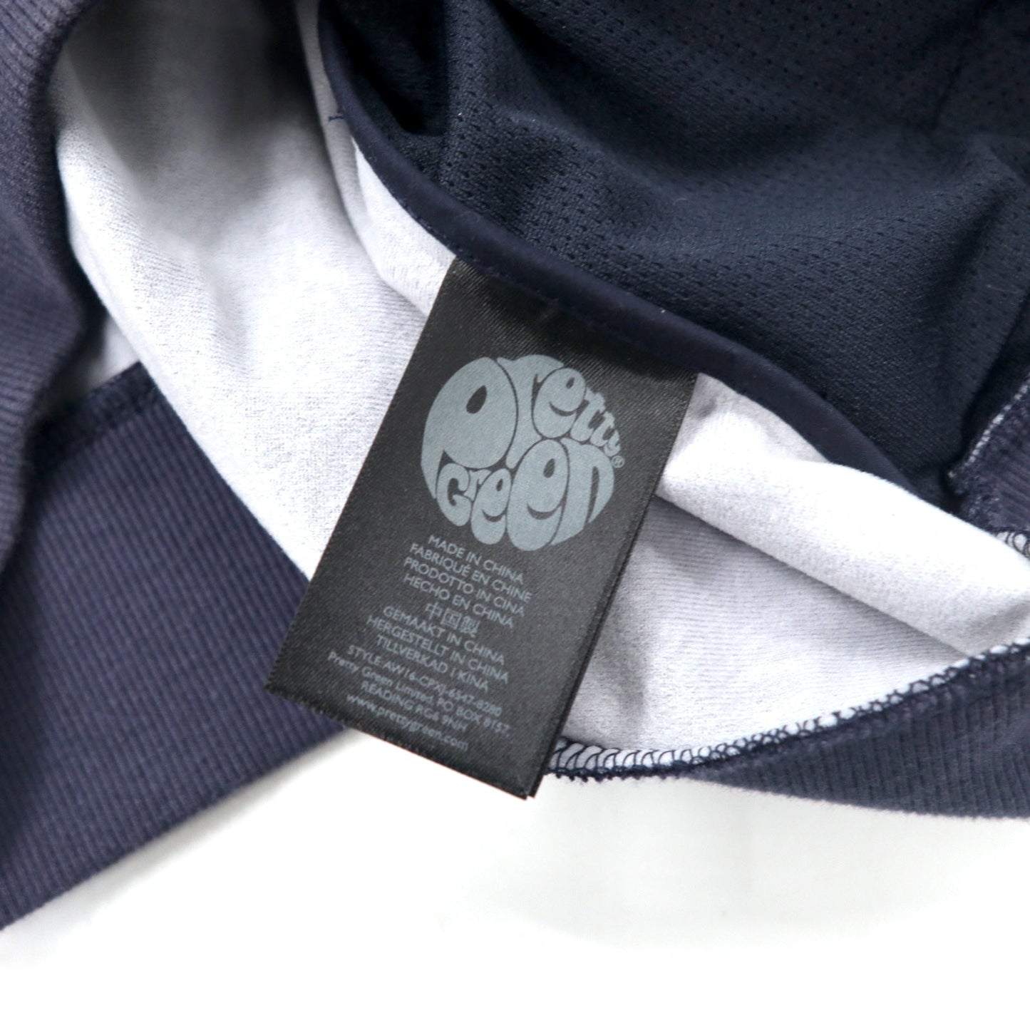 PRETTY GREEN ペイズリー柄 トラックジャケット ジャージ 4 ネイビー ポリエステル ワンポイントロゴ