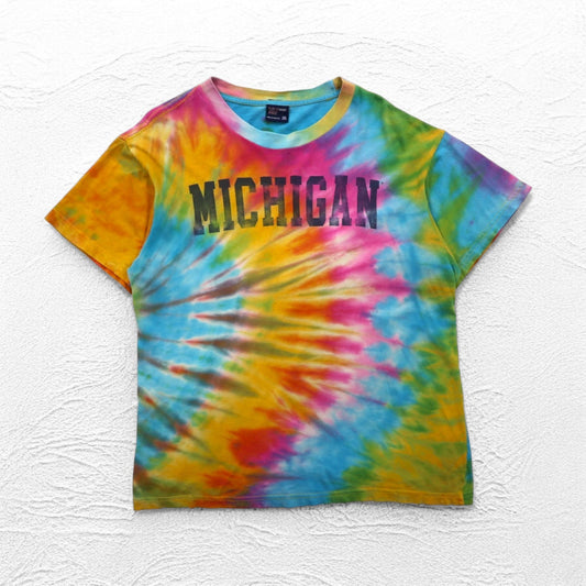 MV SPORT タイダイ カレッジ Tシャツ XL マルチカラー コットン パキスタン製