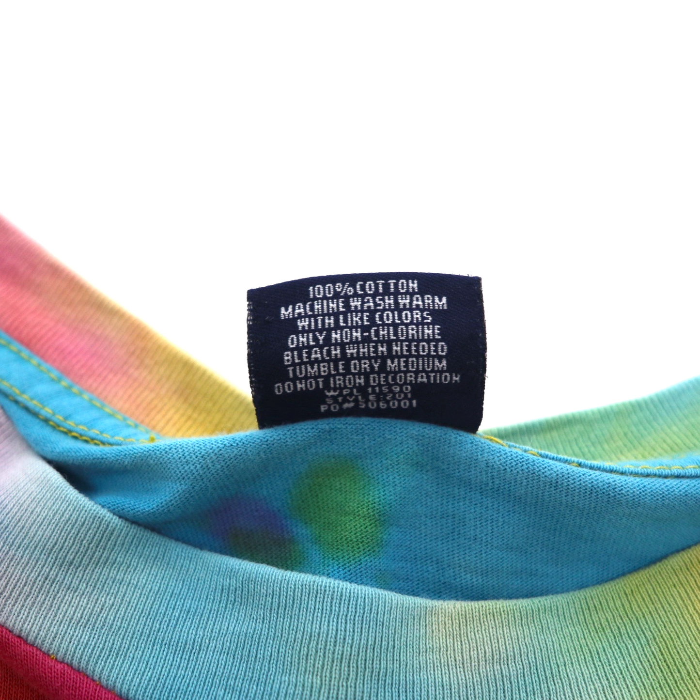 MV SPORT タイダイ カレッジ Tシャツ XL マルチカラー コットン パキスタン製