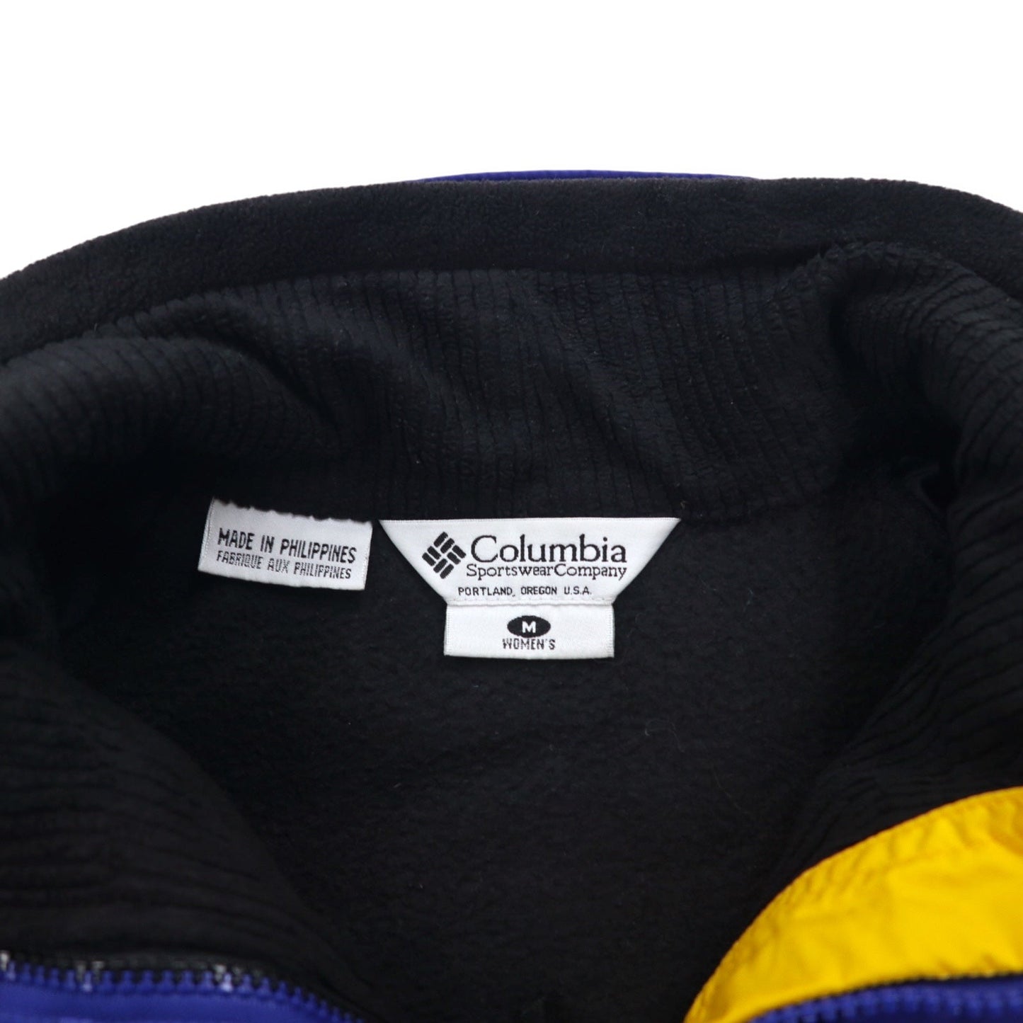 Columbia 90年代 3WAY マウンテンパーカー M ブルー ブラック ナイロン フリース ライナー ドローコード ジップインジップ搭載