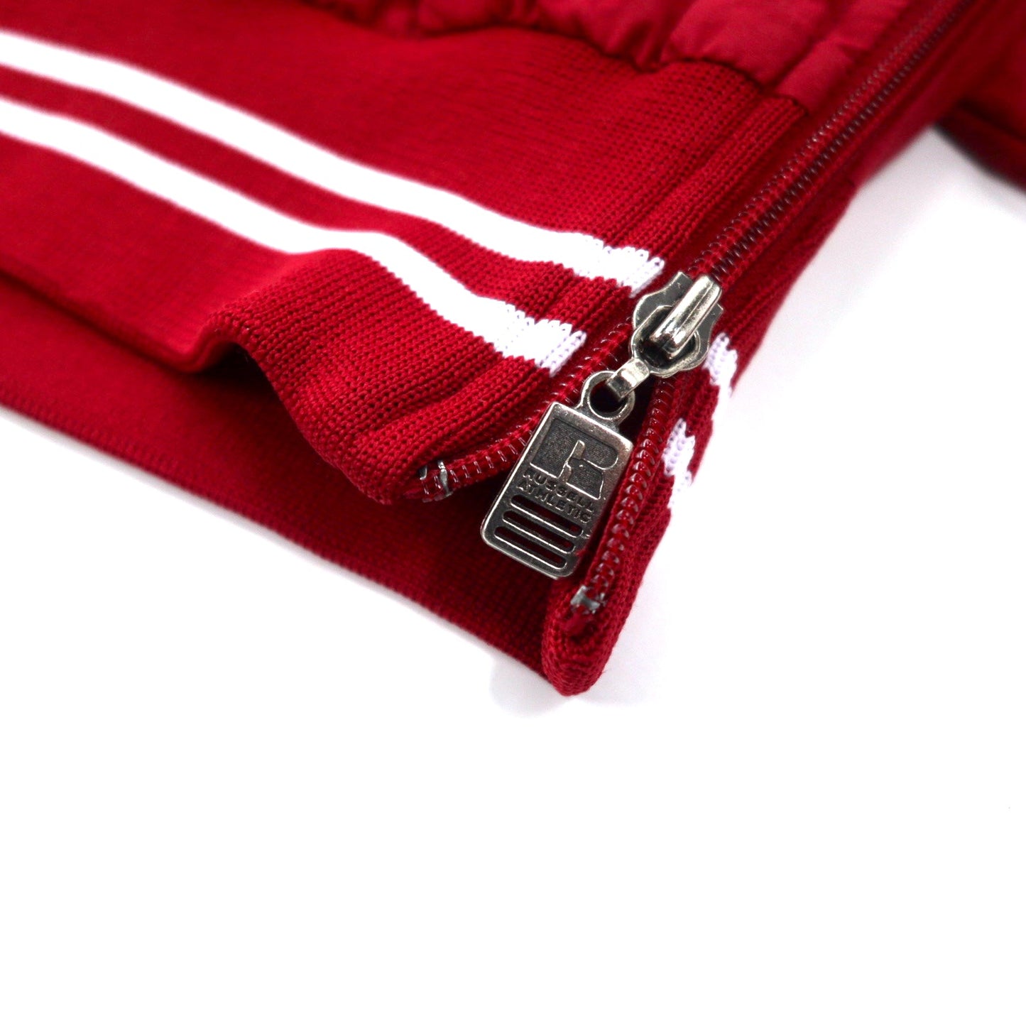 RUSSELL ATHLETIC リブライン ピステ プルオーバー ナイロンジャケット XL レッド ナイロン 防水 カレッジ刺繍 SOONERS ビッグサイズ