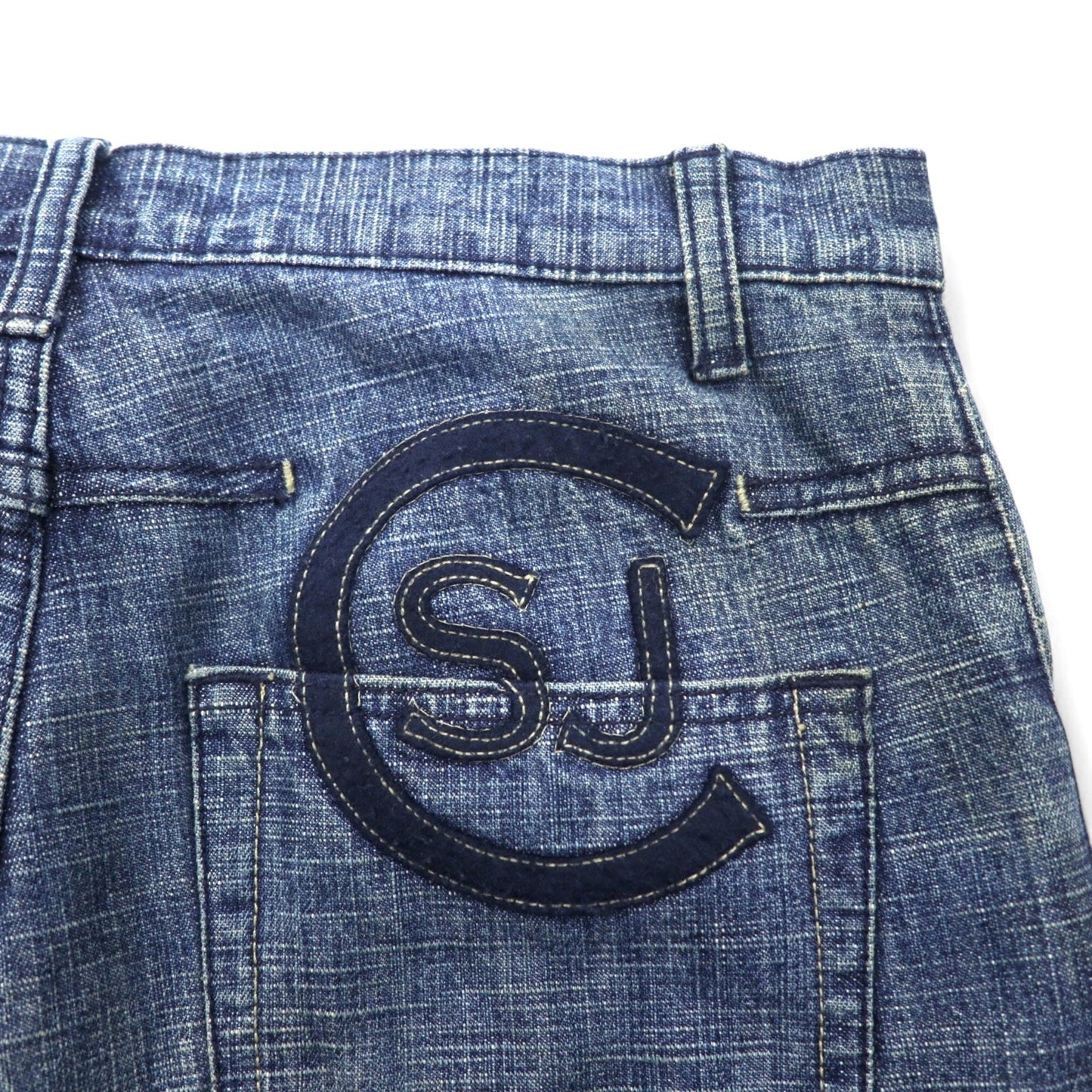 Sean John 00年代 バギー デニムパンツ ジーンズ M インディゴ ブルー コットン ユーズド加工