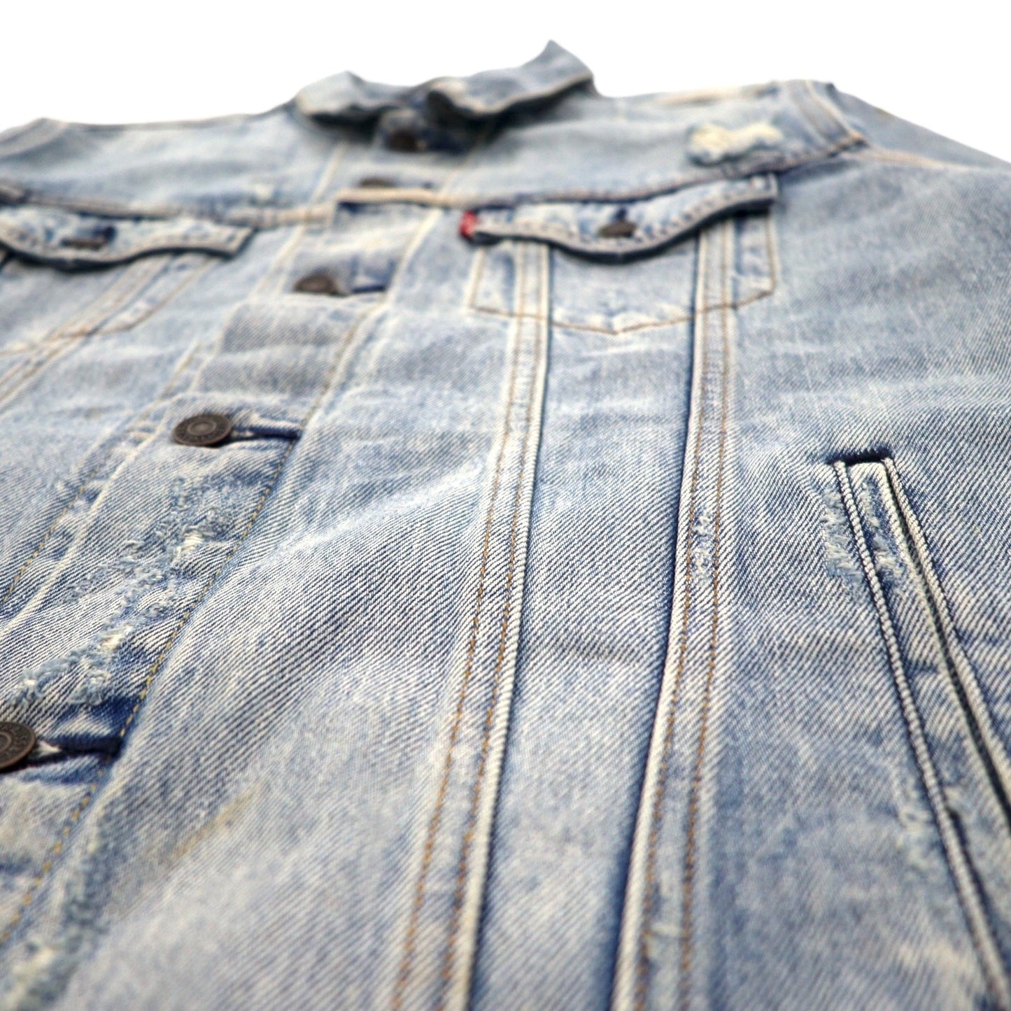 Levi's ダメージ加工 4th タイプ デニムジャケット Gジャン トラッカージャケット L インディゴ ブルー