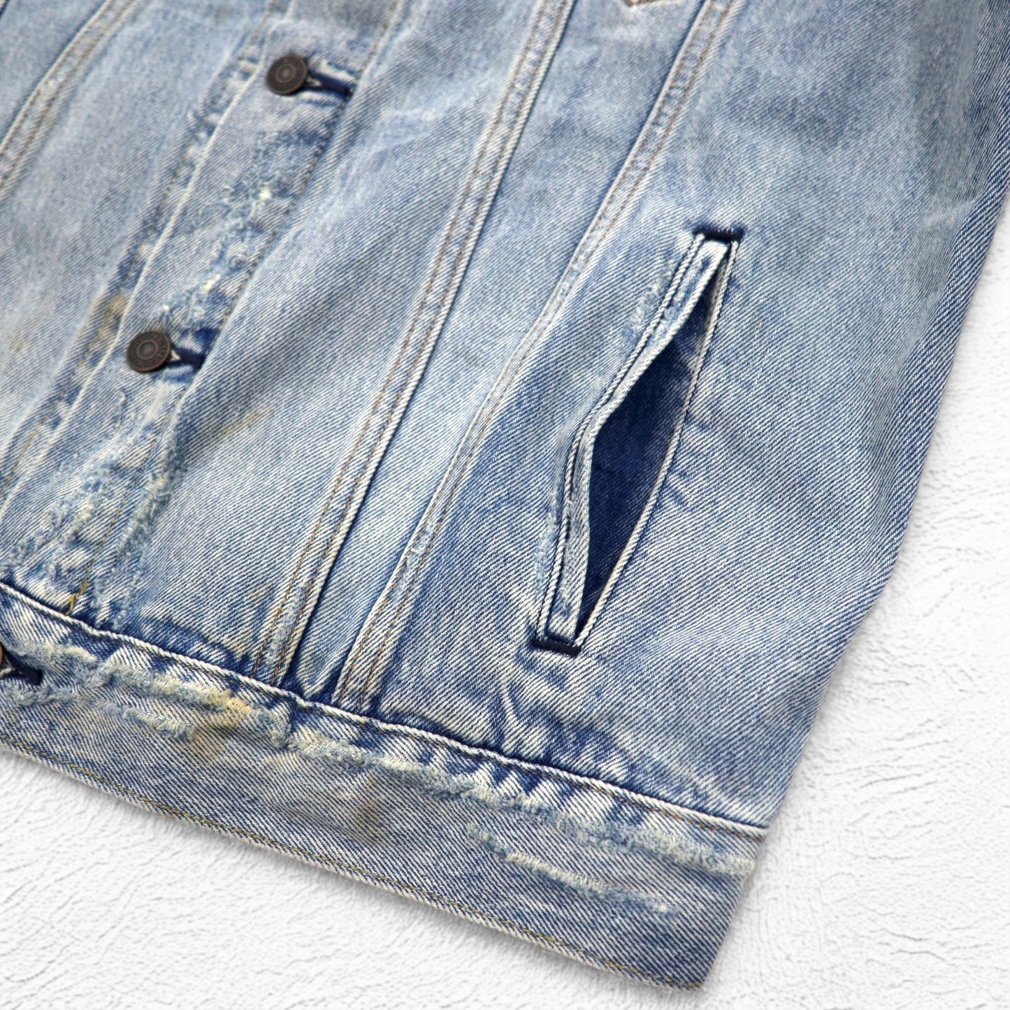 Levi's ダメージ加工 4th タイプ デニムジャケット Gジャン トラッカージャケット L インディゴ ブルー