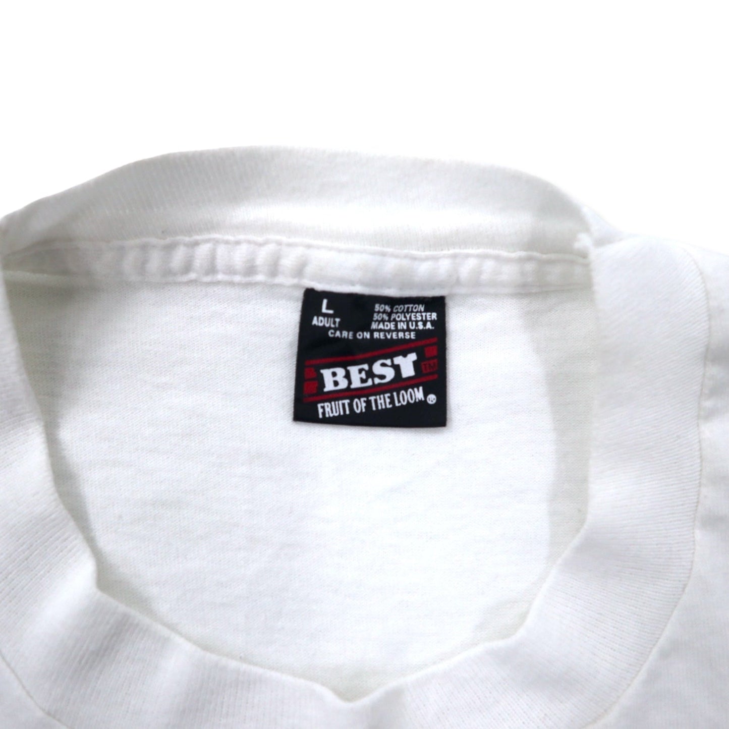 FRUIT OF THE LOOM USA製 90年代 プリント Tシャツ L ホワイト コットン CROSS COUNTRY